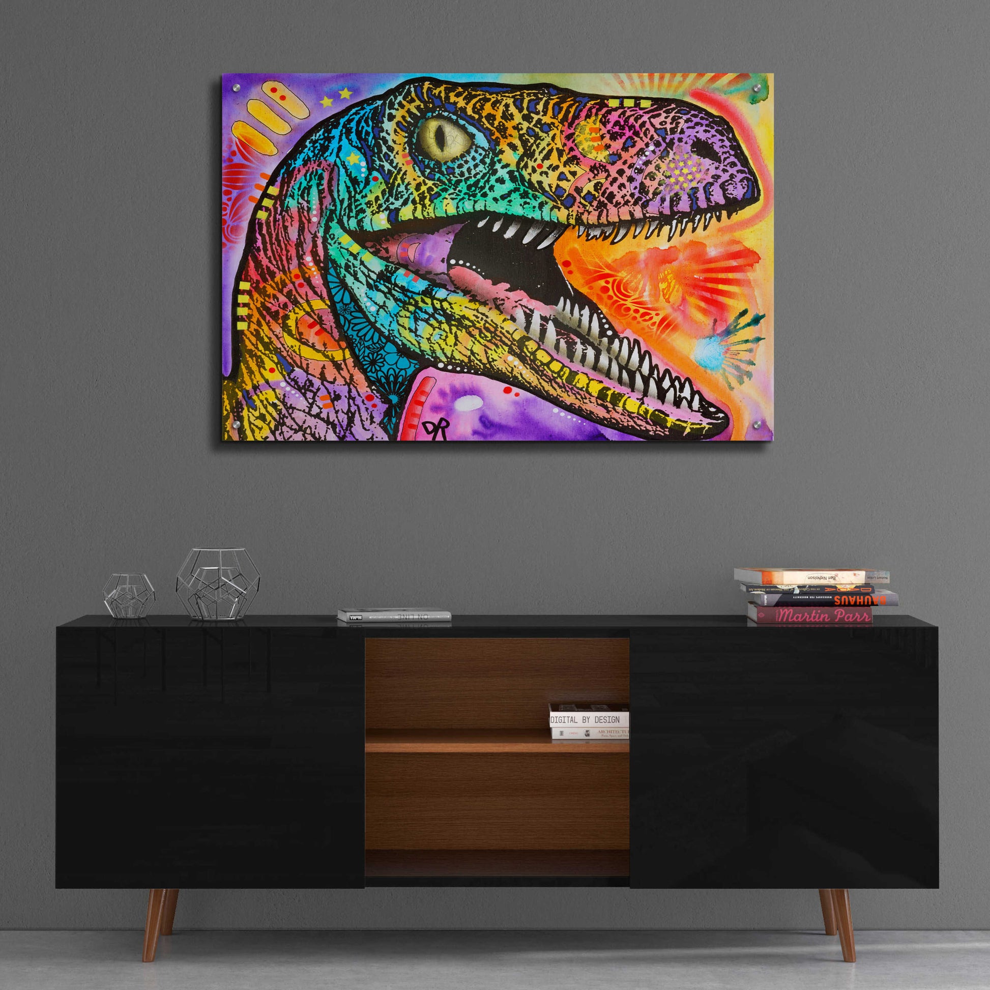 Epic Art 'Raptor' by Dean Russo, Acrylic Glass Wall Art,36x24