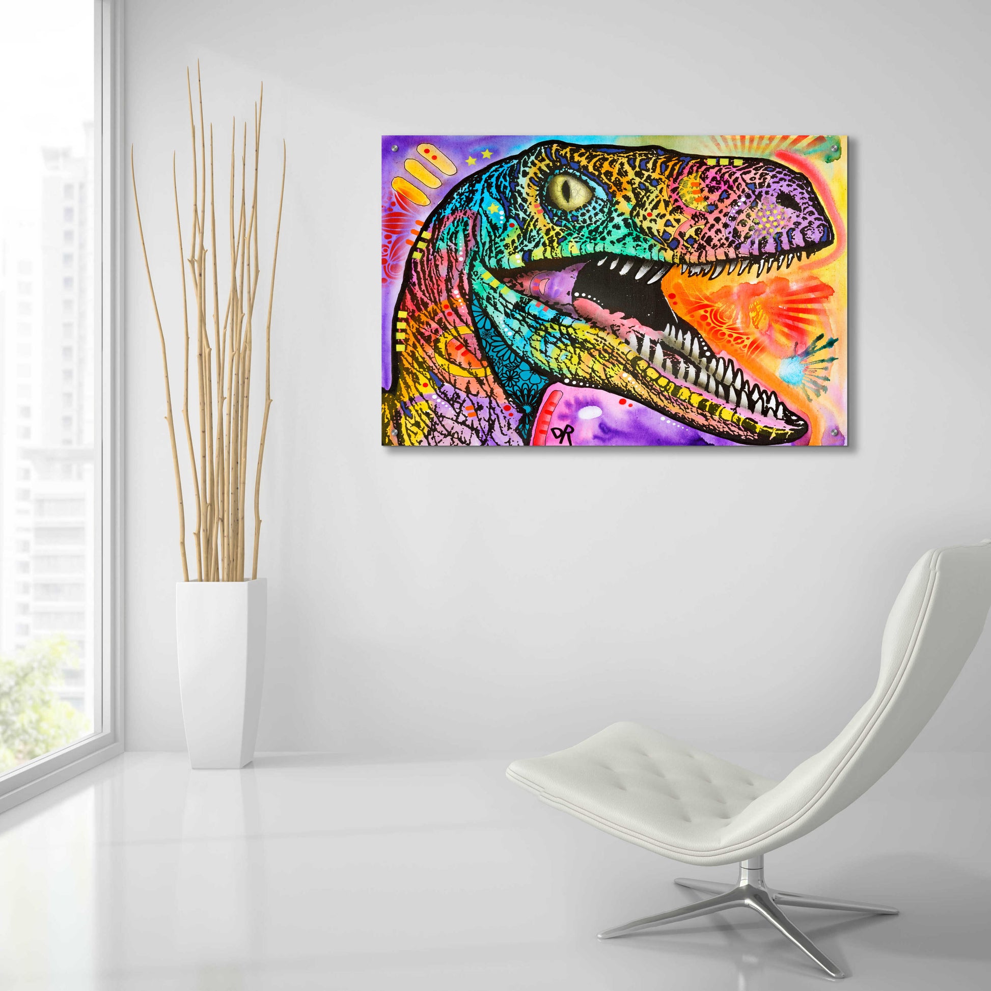 Epic Art 'Raptor' by Dean Russo, Acrylic Glass Wall Art,36x24