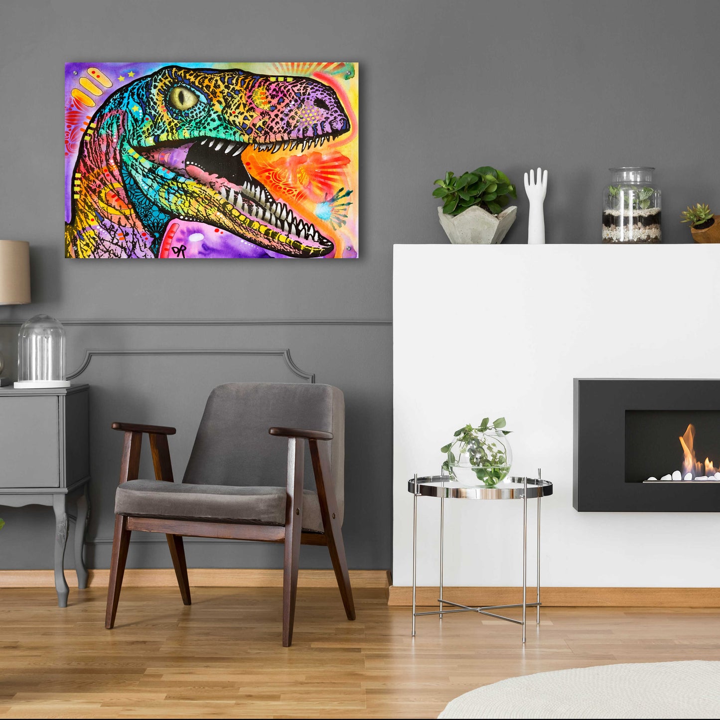 Epic Art 'Raptor' by Dean Russo, Acrylic Glass Wall Art,36x24