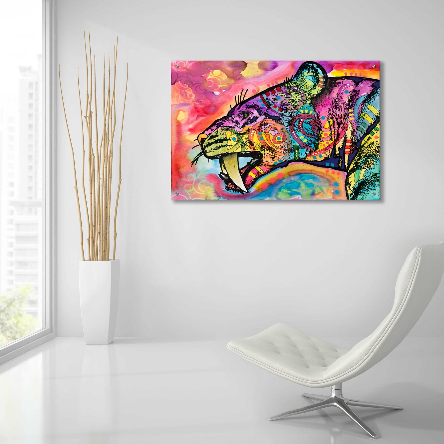 Epic Art 'Saber Tooth' by Dean Russo, Acrylic Glass Wall Art,36x24