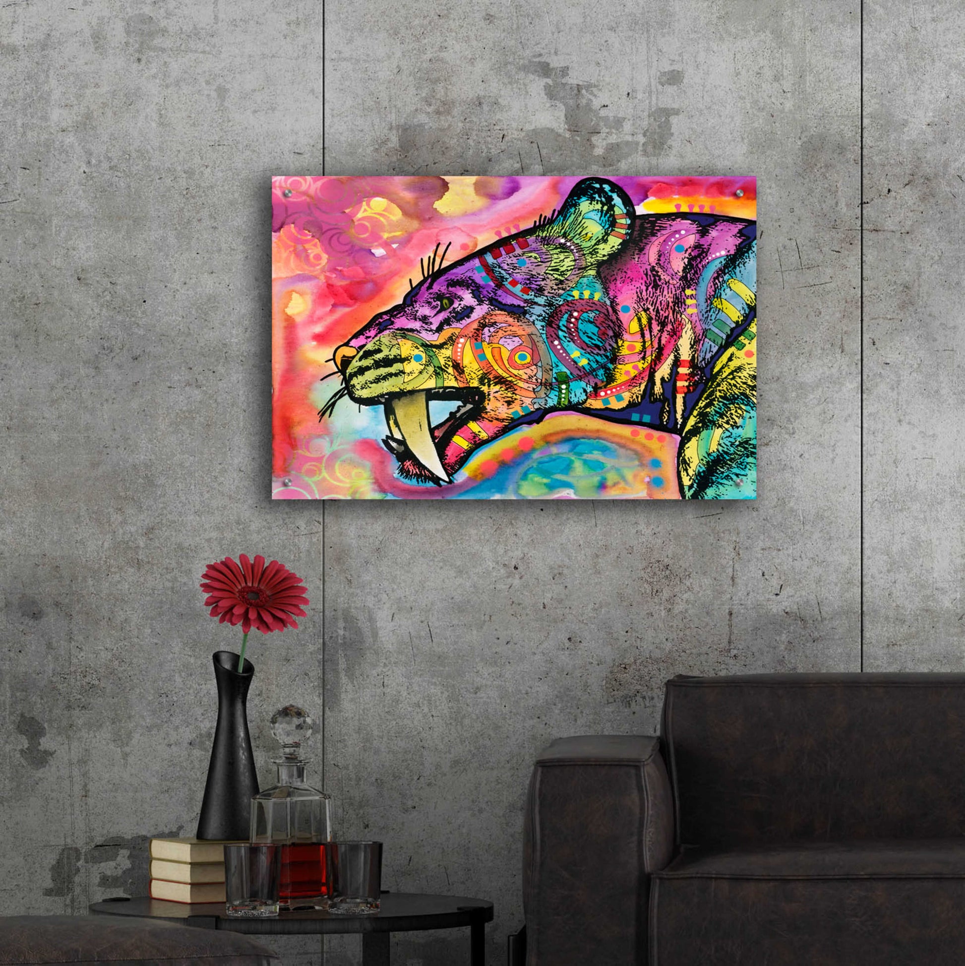 Epic Art 'Saber Tooth' by Dean Russo, Acrylic Glass Wall Art,36x24