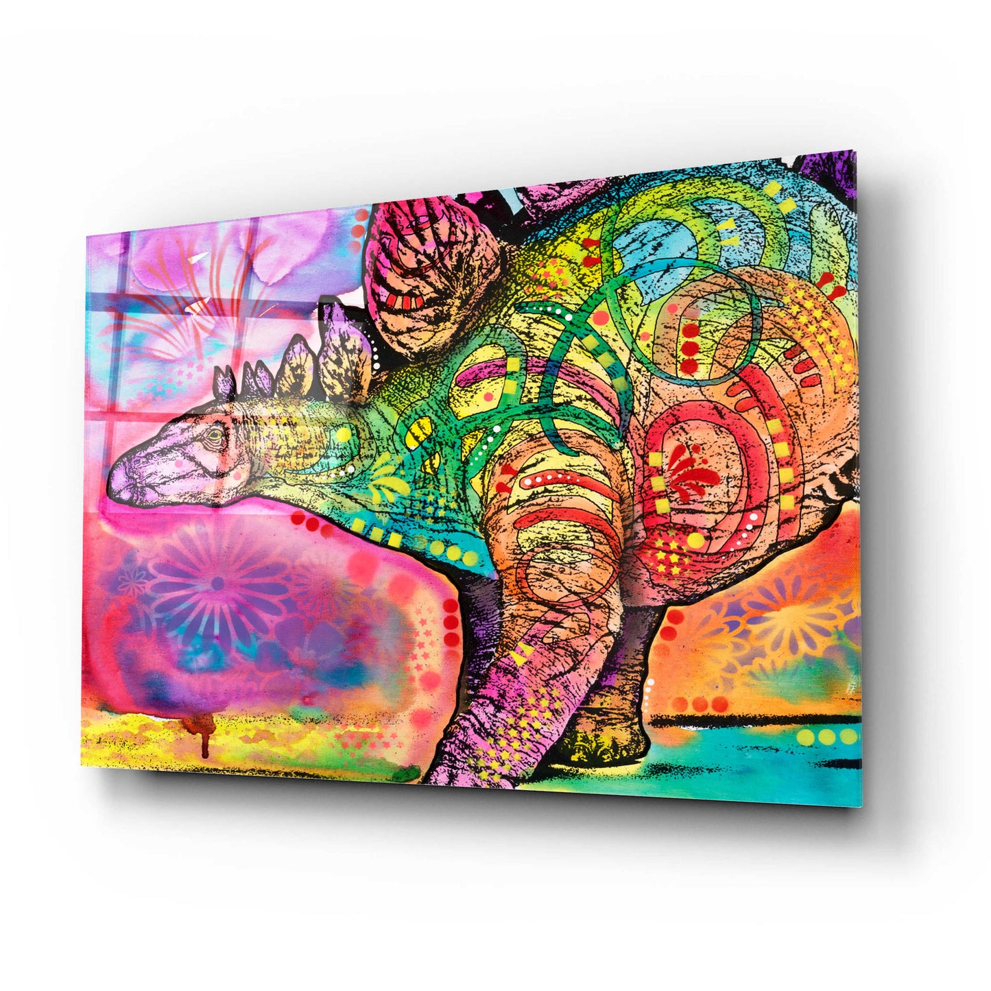 Epic Art 'Stegosaurus' by Dean Russo, Acrylic Glass Wall Art,24x16