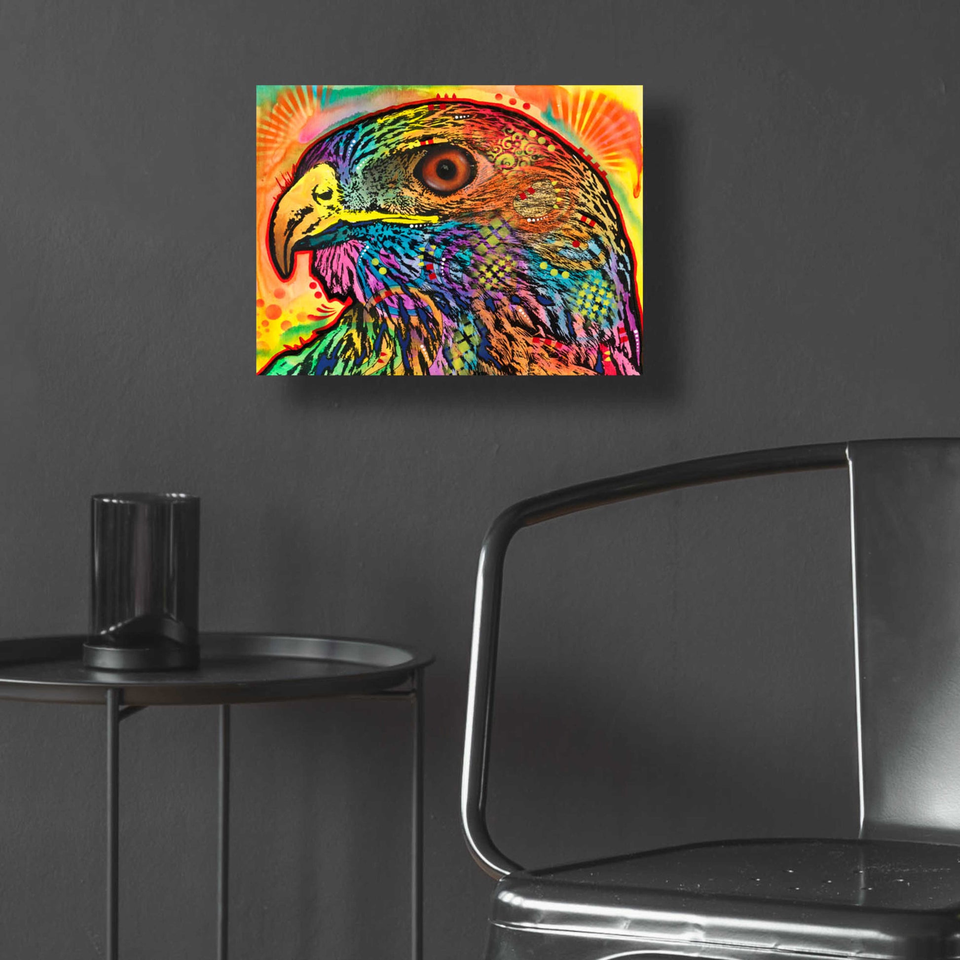 Epic Art 'Hawk eye' by Dean Russo, Acrylic Glass Wall Art,16x12