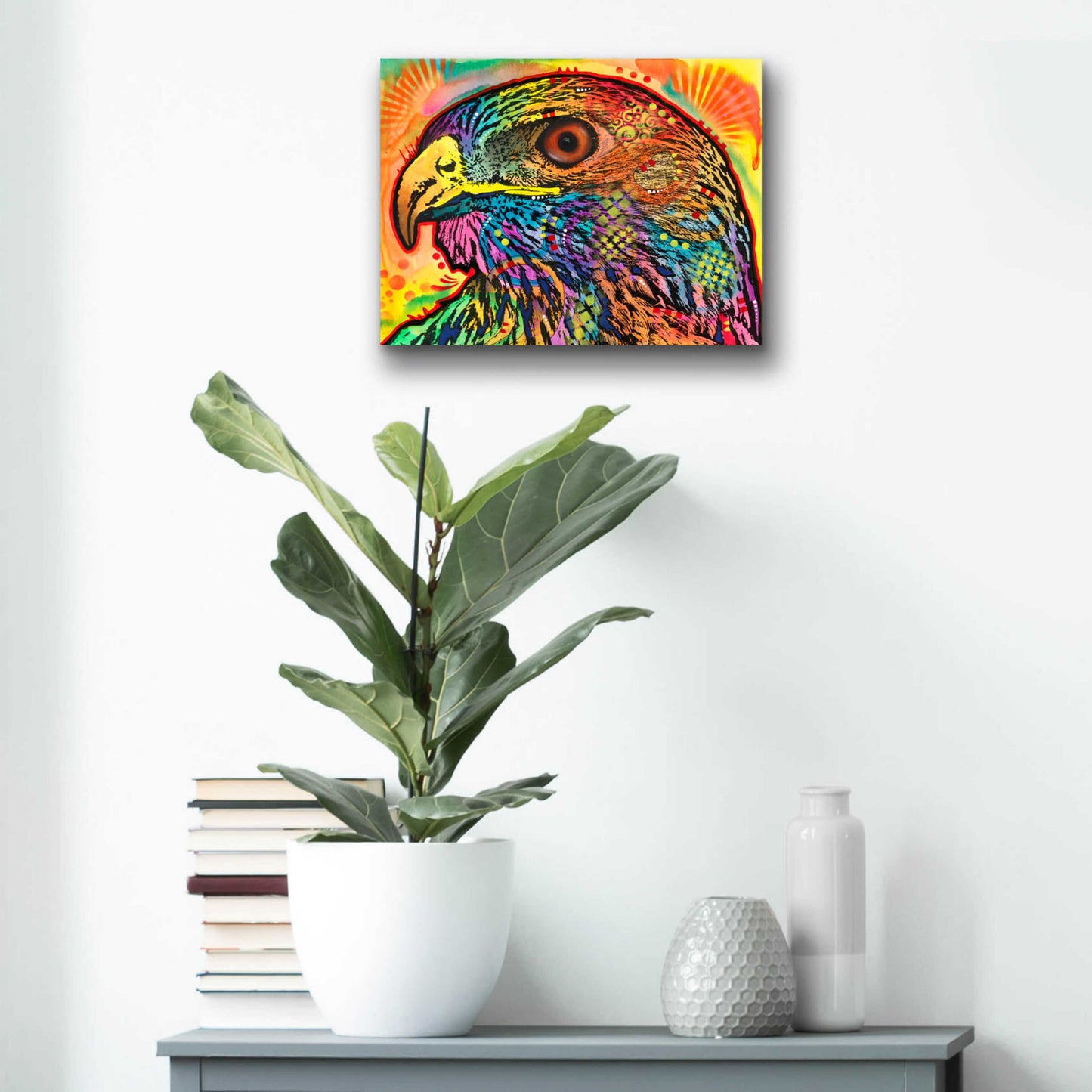 Epic Art 'Hawk eye' by Dean Russo, Acrylic Glass Wall Art,16x12