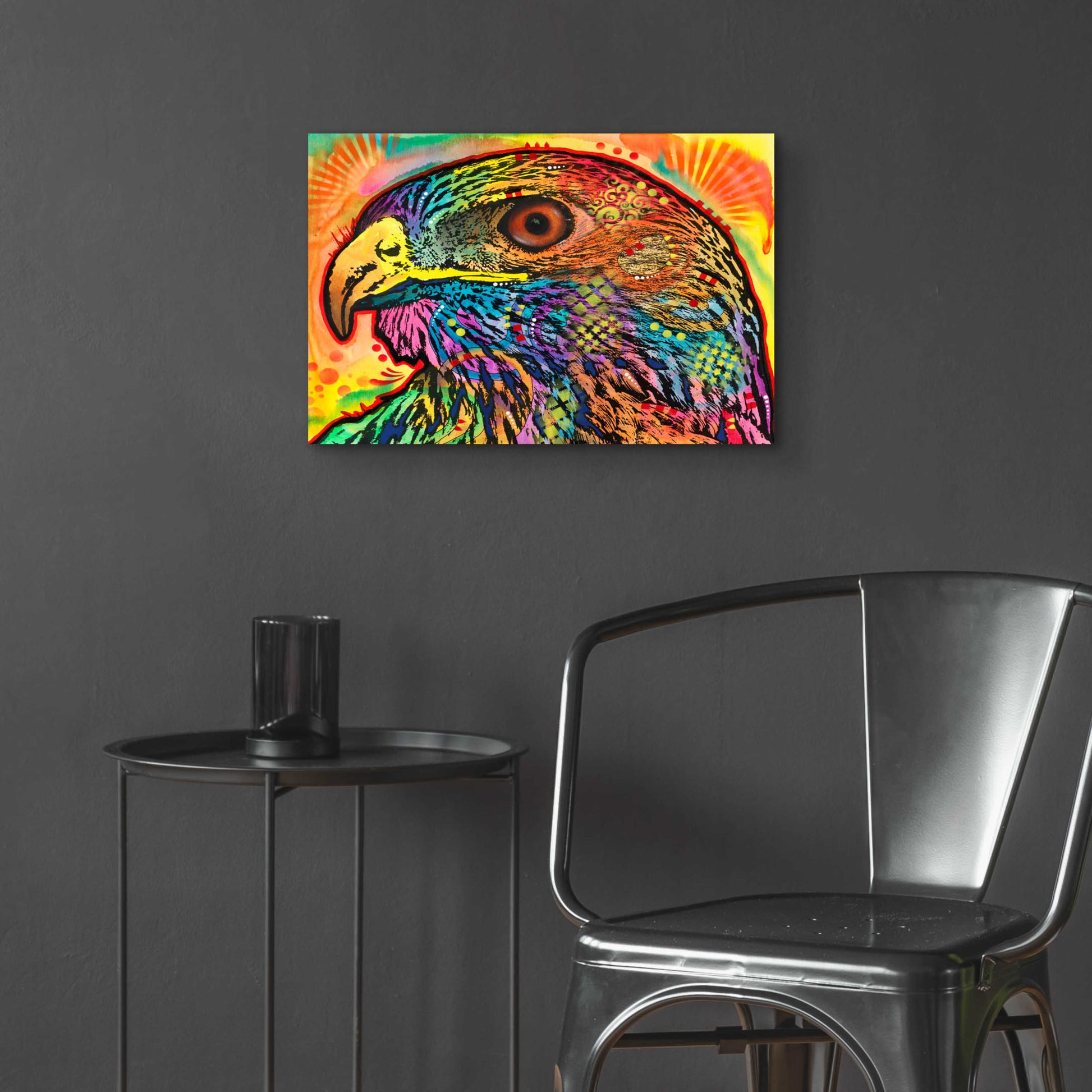 Epic Art 'Hawk eye' by Dean Russo, Acrylic Glass Wall Art,24x16