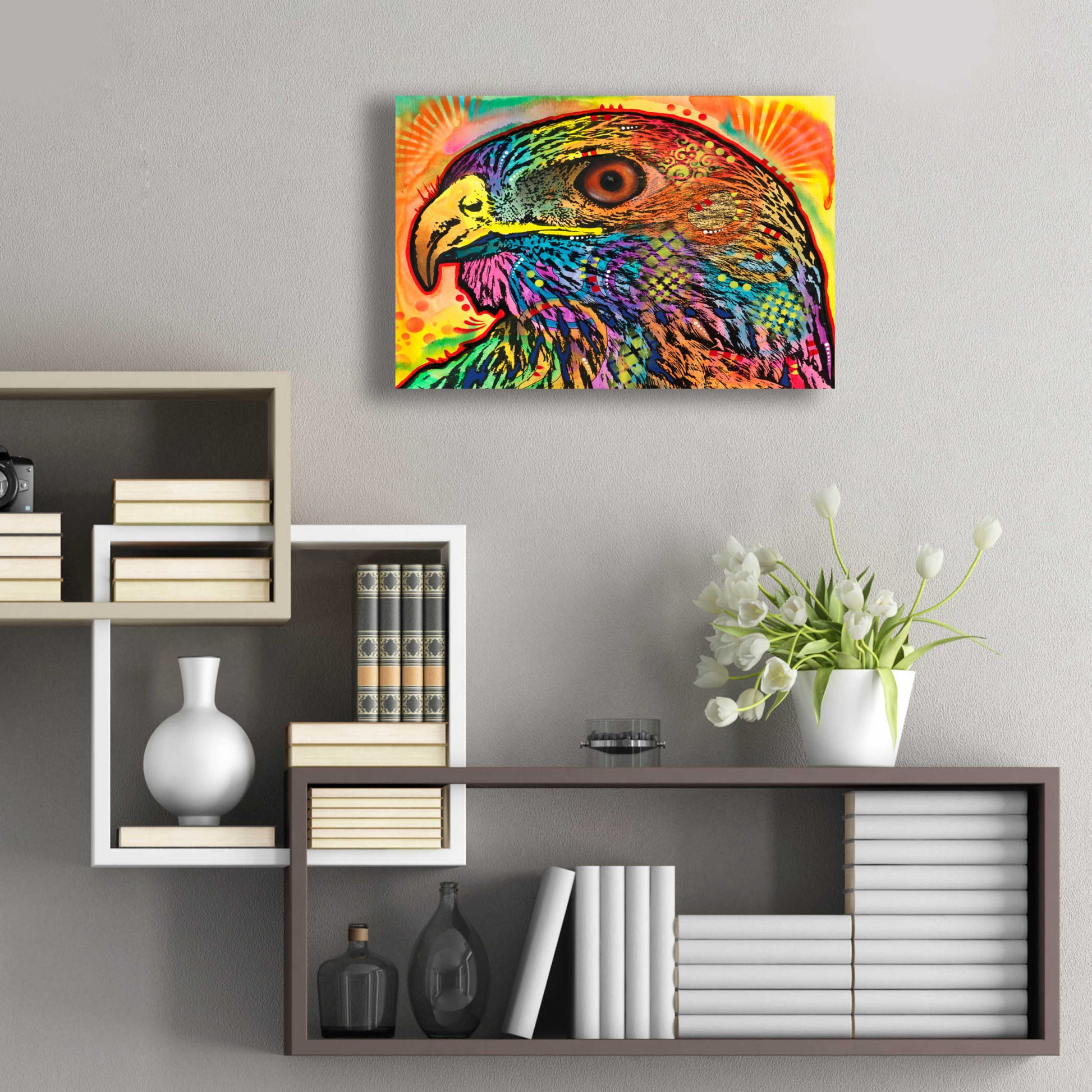 Epic Art 'Hawk eye' by Dean Russo, Acrylic Glass Wall Art,24x16