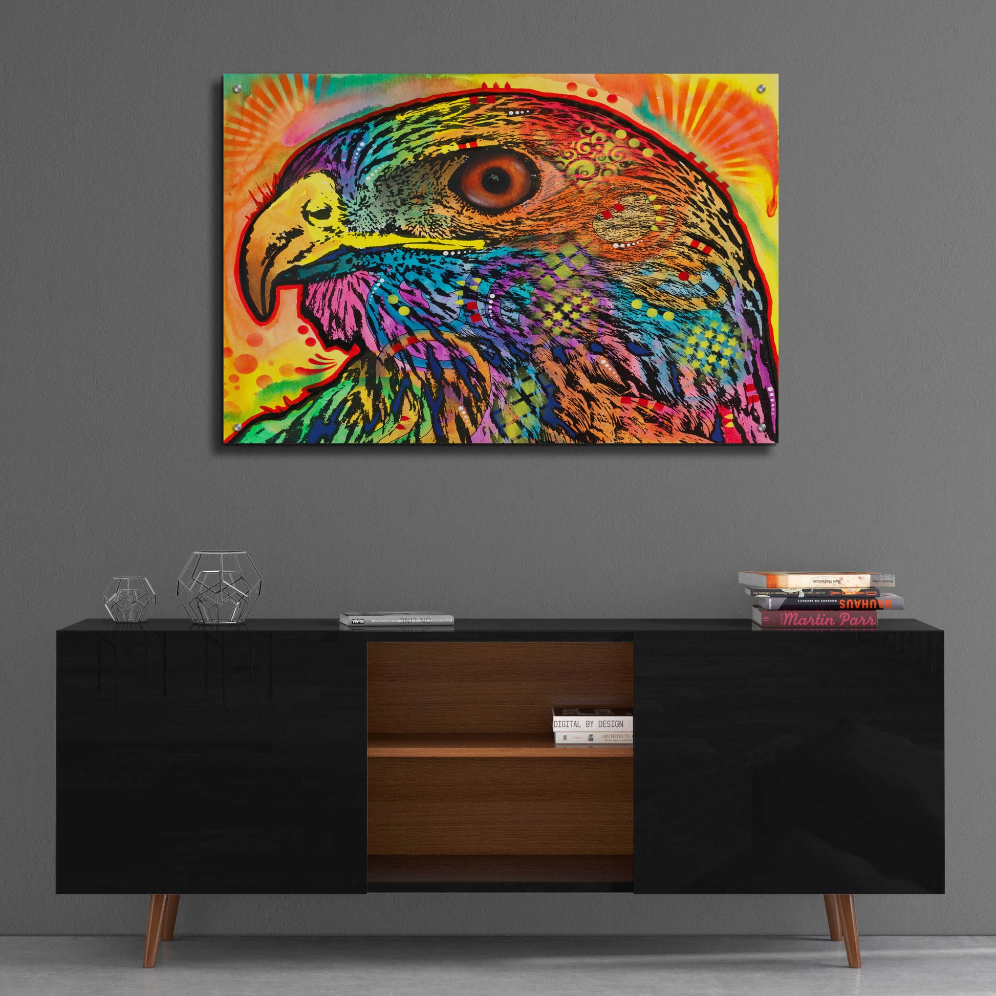 Epic Art 'Hawk eye' by Dean Russo, Acrylic Glass Wall Art,36x24