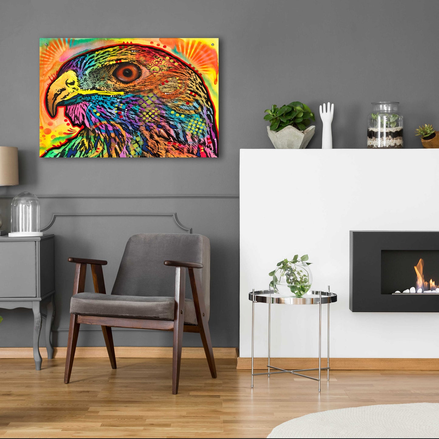 Epic Art 'Hawk eye' by Dean Russo, Acrylic Glass Wall Art,36x24