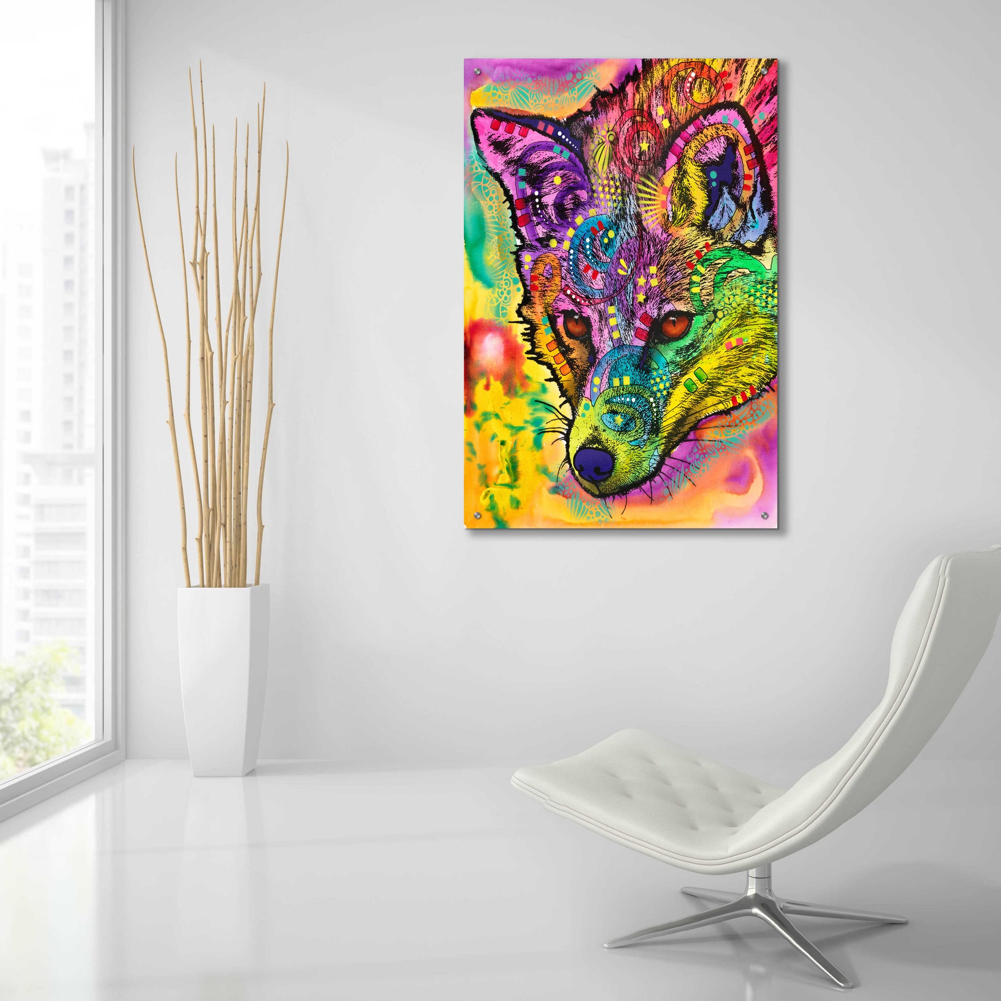 Epic Art 'Sly as a Fox' by Dean Russo, Acrylic Glass Wall Art,24x36