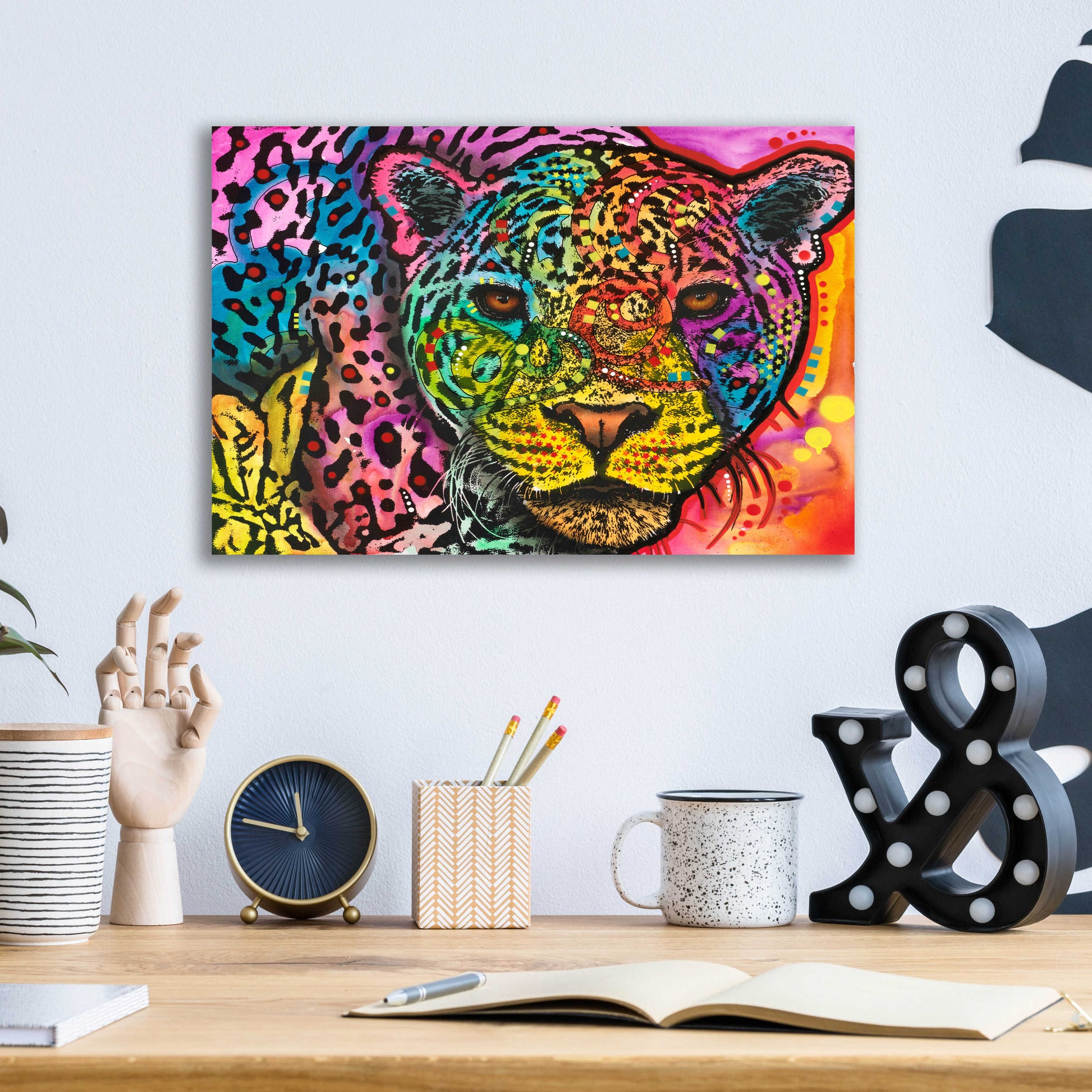 Epic Art 'Leopard Spots' by Dean Russo, Acrylic Glass Wall Art,16x12