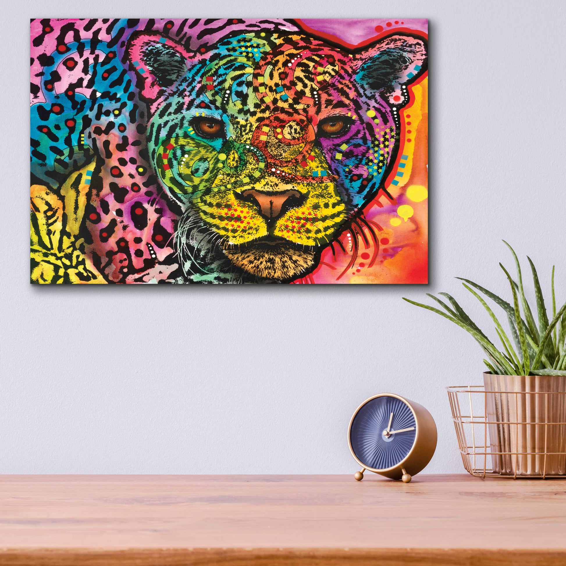 Epic Art 'Leopard Spots' by Dean Russo, Acrylic Glass Wall Art,16x12