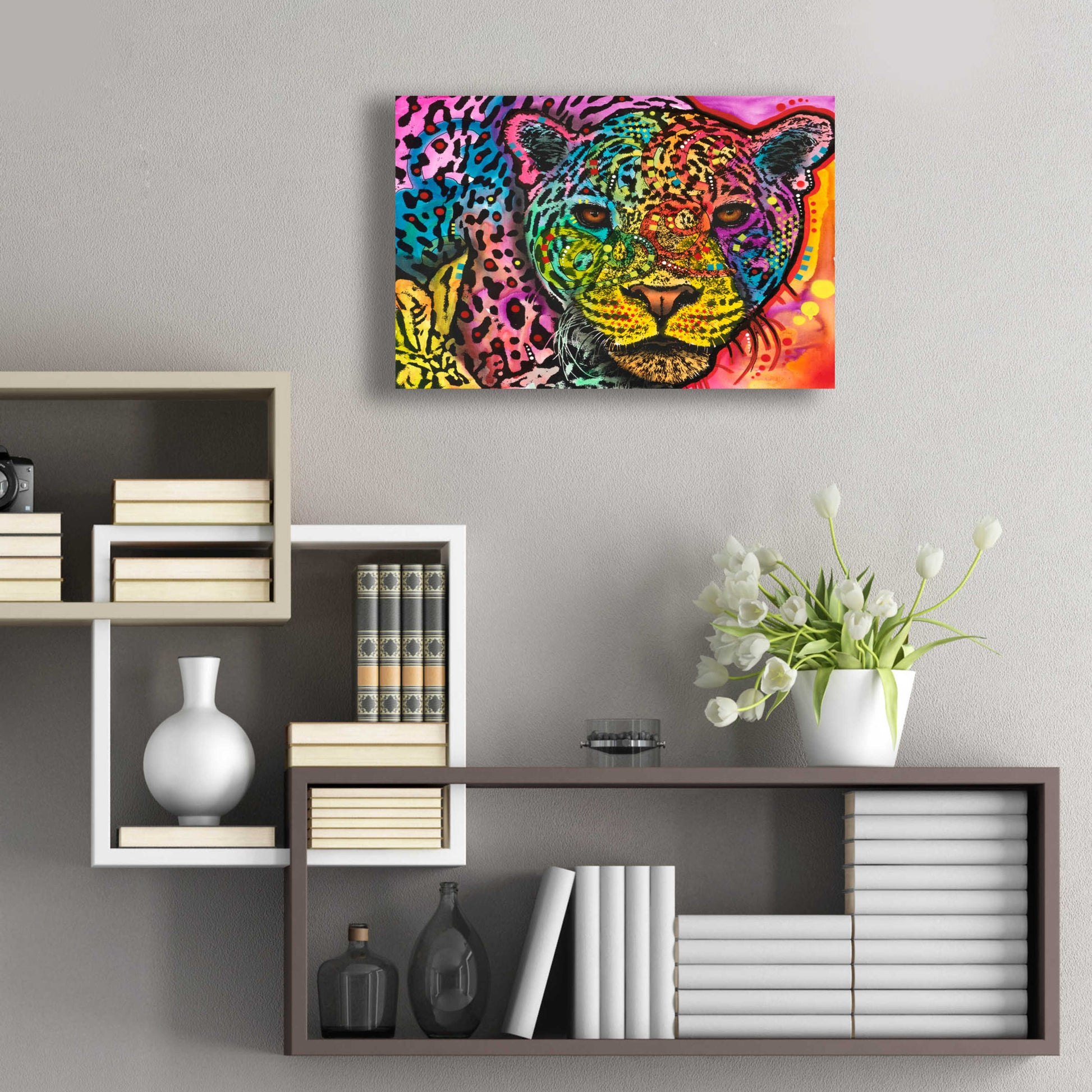 Epic Art 'Leopard Spots' by Dean Russo, Acrylic Glass Wall Art,24x16