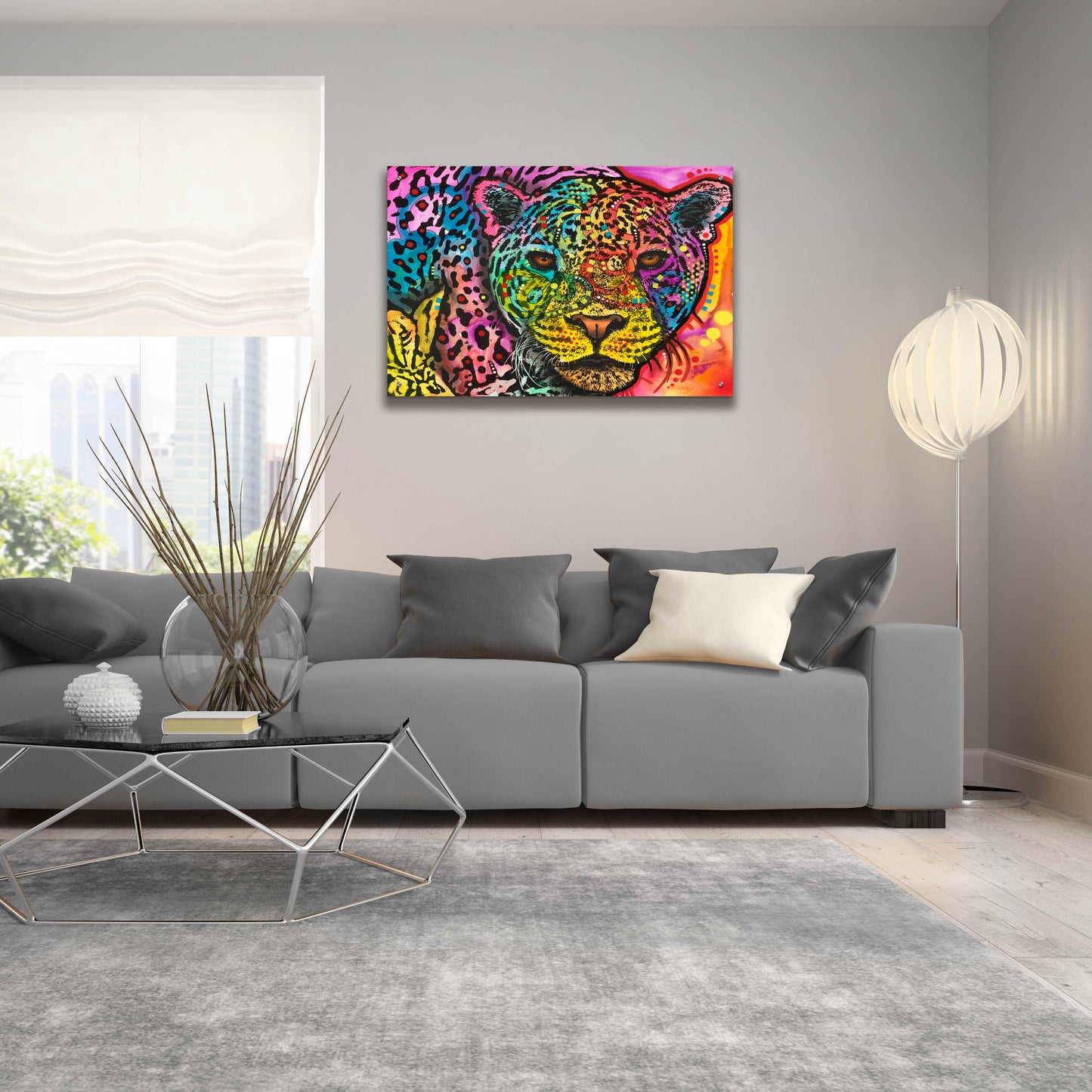 Epic Art 'Leopard Spots' by Dean Russo, Acrylic Glass Wall Art,36x24