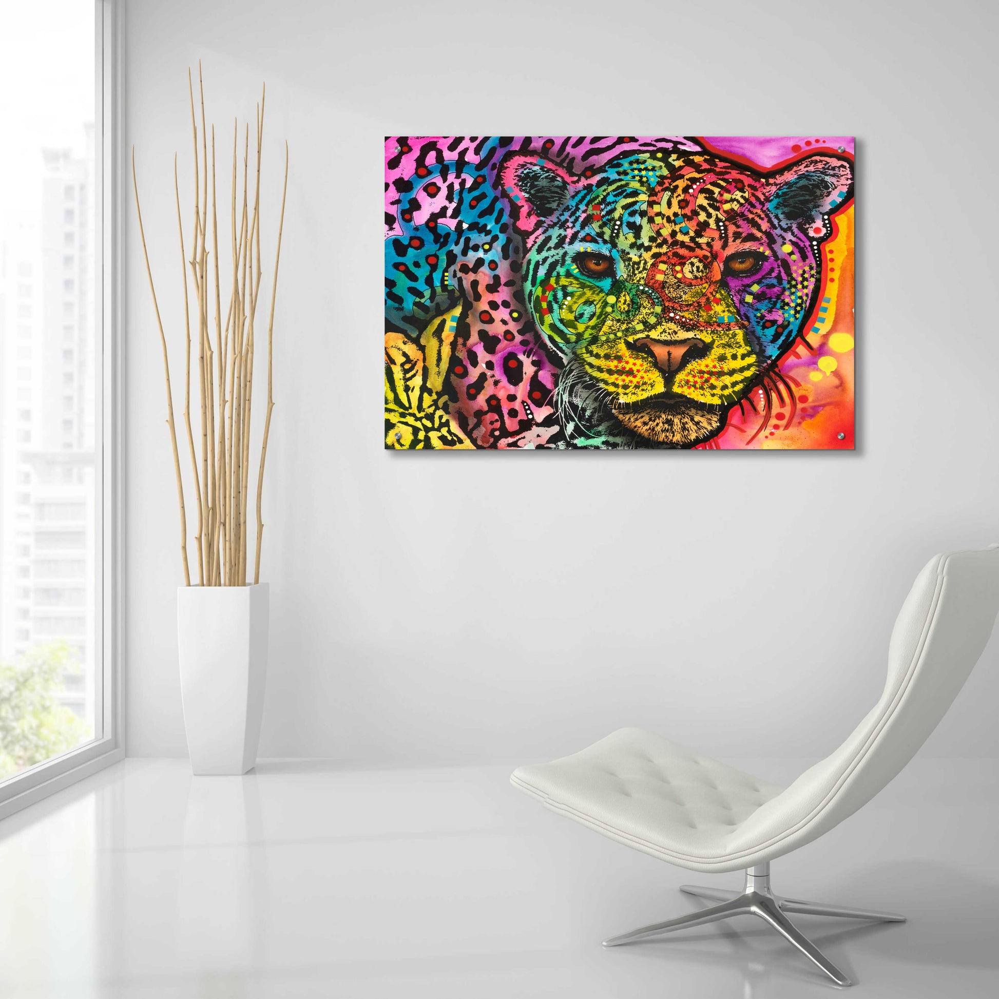 Epic Art 'Leopard Spots' by Dean Russo, Acrylic Glass Wall Art,36x24