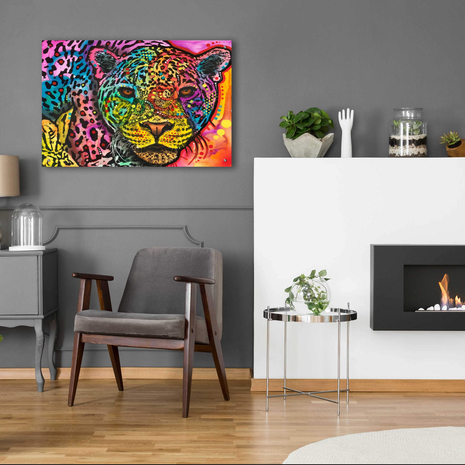 Epic Art 'Leopard Spots' by Dean Russo, Acrylic Glass Wall Art,36x24