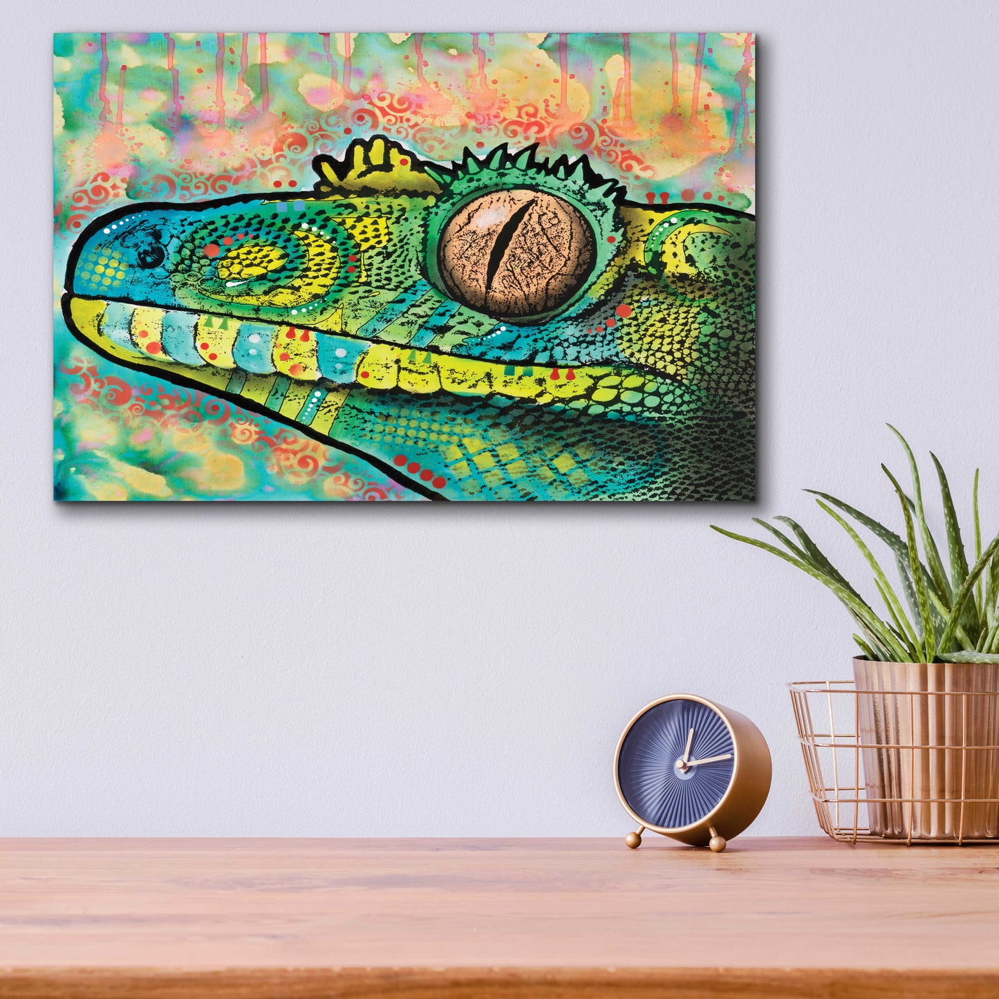 Epic Art 'Gecko' by Dean Russo, Acrylic Glass Wall Art,16x12