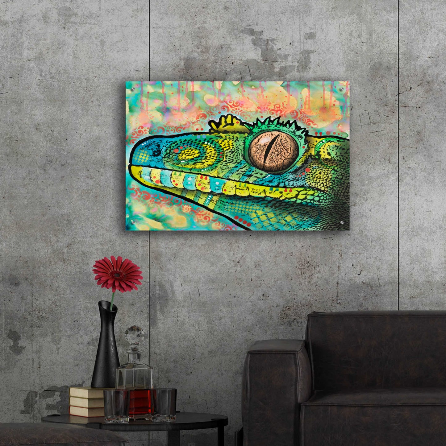 Epic Art 'Gecko' by Dean Russo, Acrylic Glass Wall Art,36x24