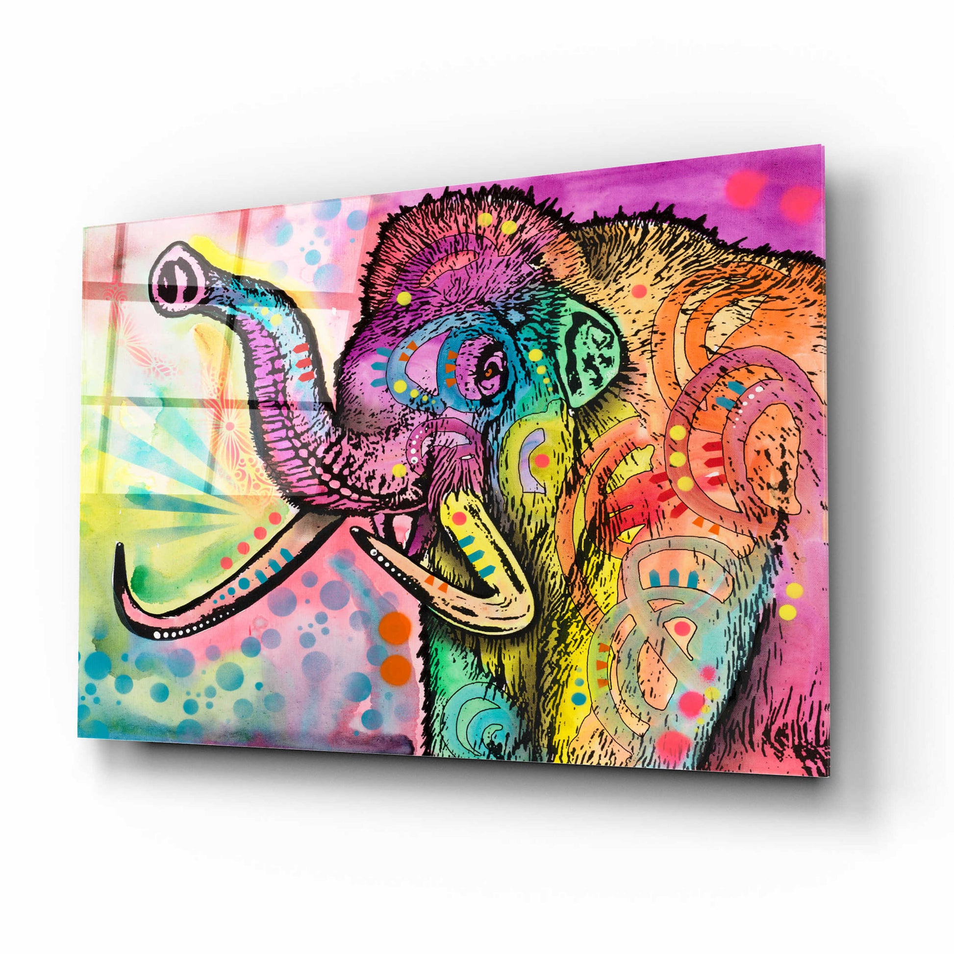 Epic Art 'Woolly Mammoth' by Dean Russo, Acrylic Glass Wall Art,16x12