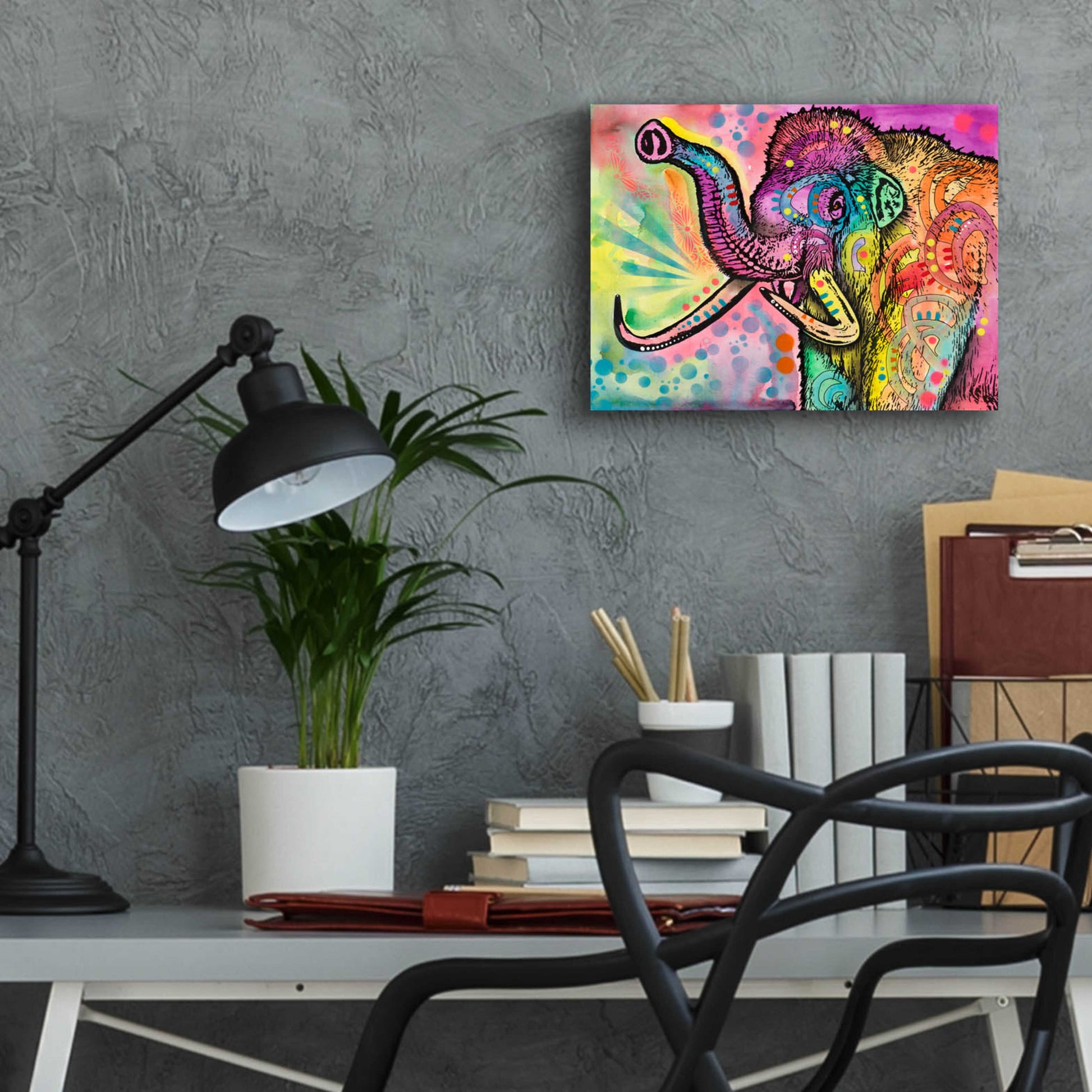 Epic Art 'Woolly Mammoth' by Dean Russo, Acrylic Glass Wall Art,16x12