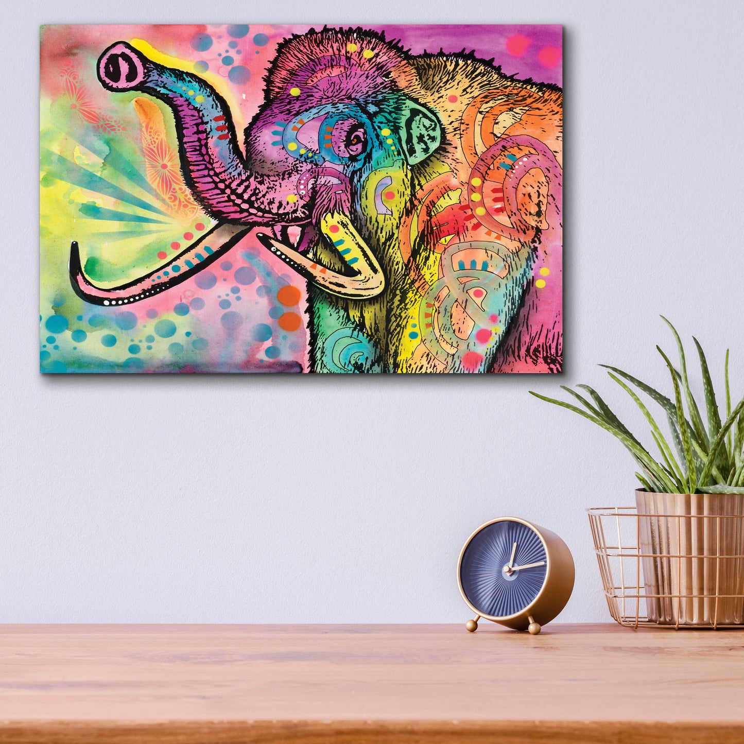 Epic Art 'Woolly Mammoth' by Dean Russo, Acrylic Glass Wall Art,16x12