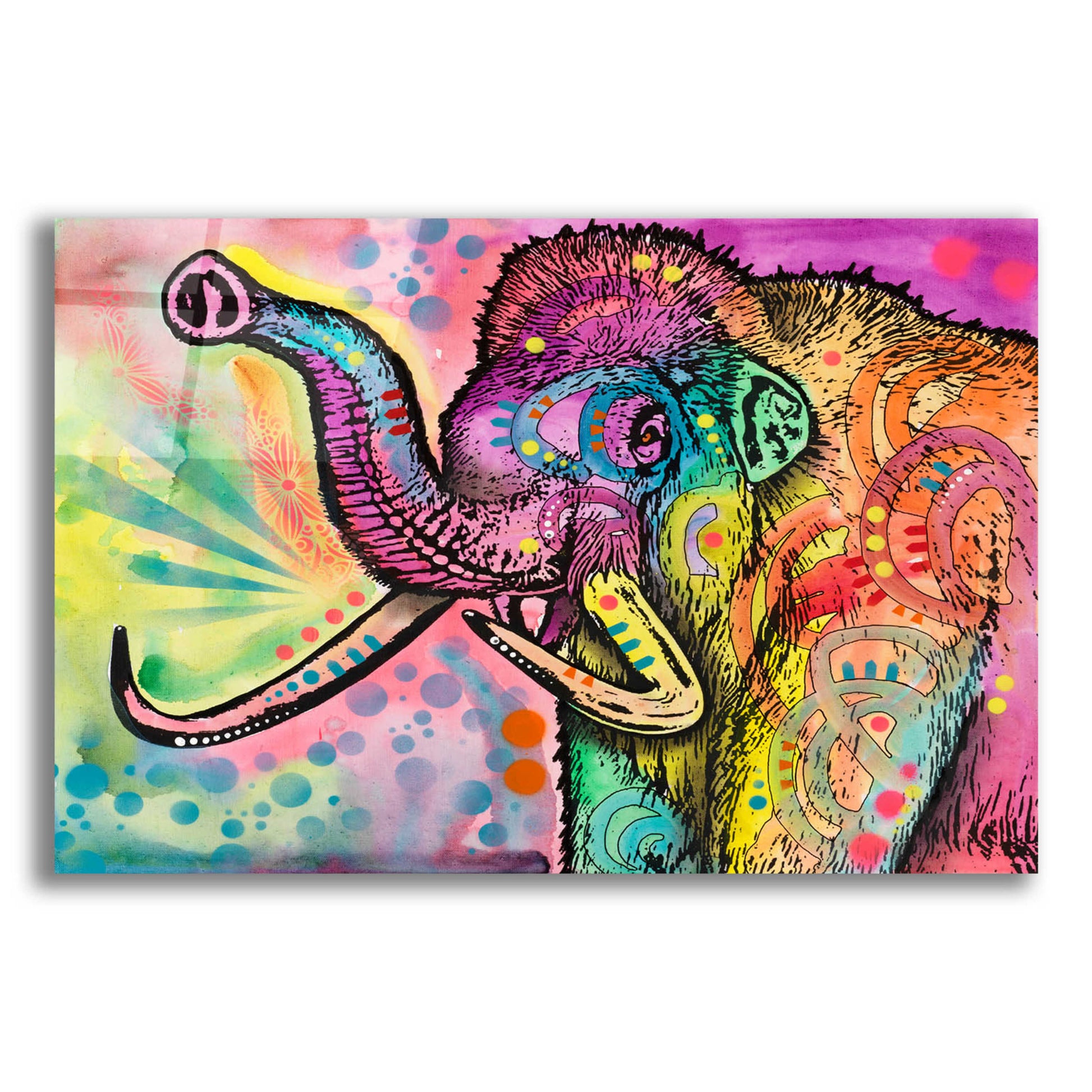 Epic Art 'Woolly Mammoth' by Dean Russo, Acrylic Glass Wall Art,16x12