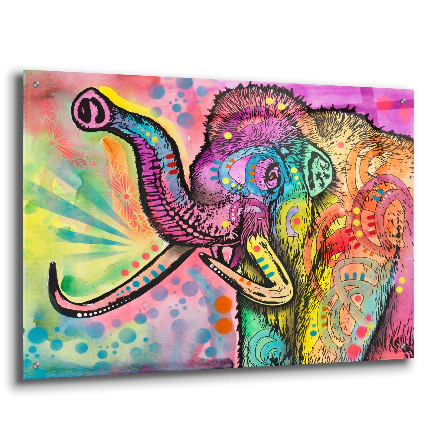 Epic Art 'Woolly Mammoth' by Dean Russo, Acrylic Glass Wall Art,36x24