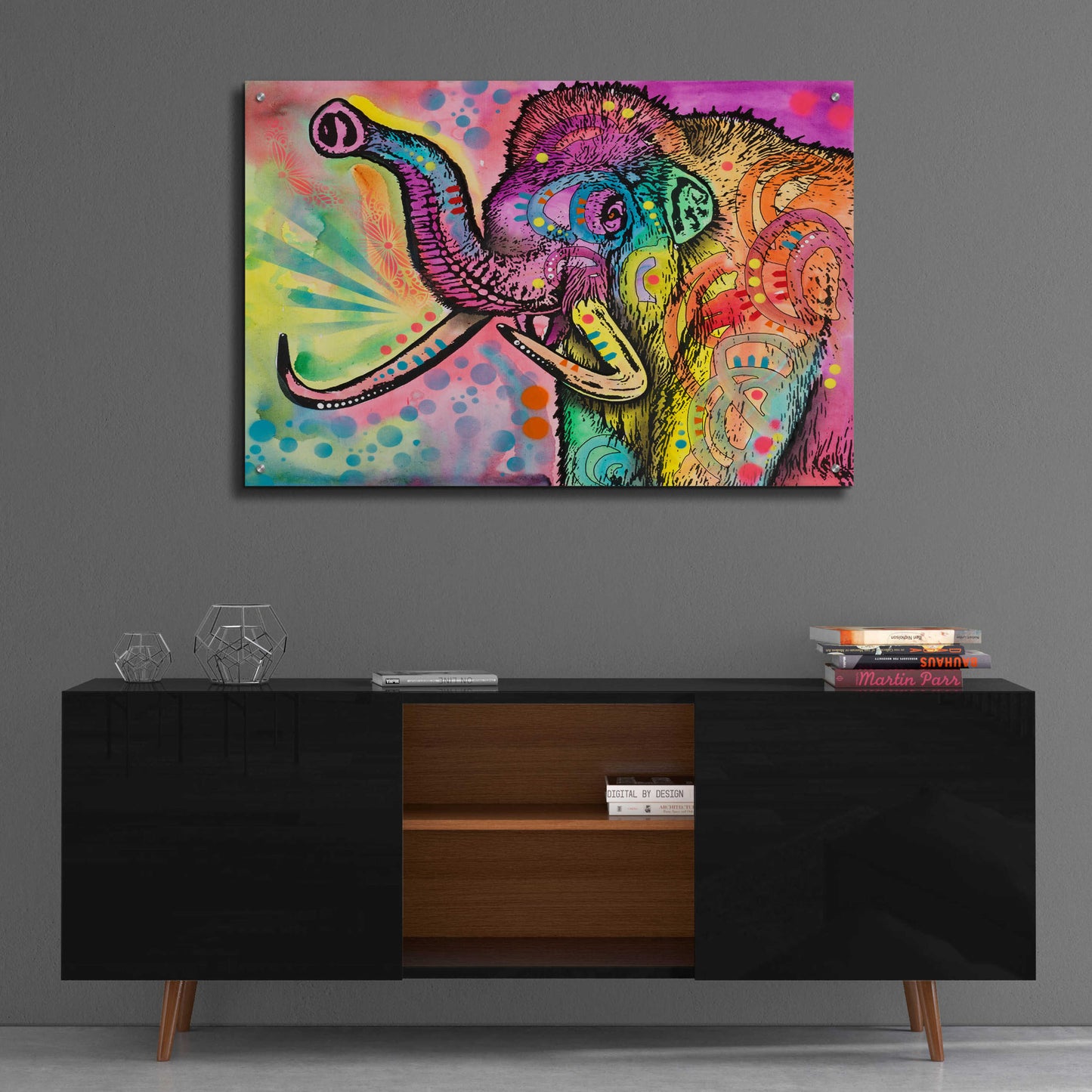 Epic Art 'Woolly Mammoth' by Dean Russo, Acrylic Glass Wall Art,36x24