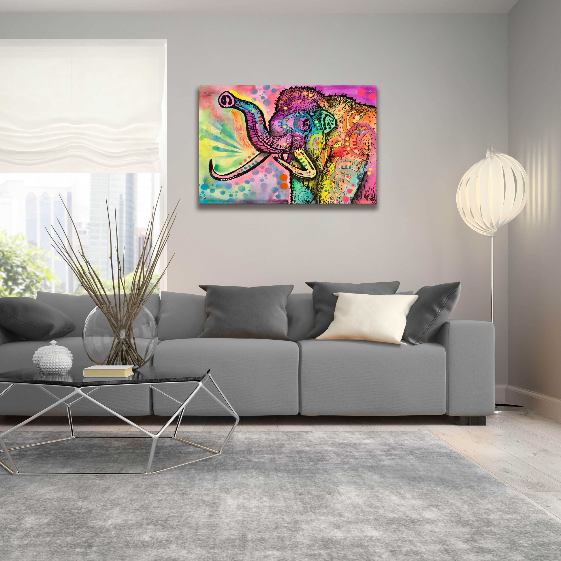 Epic Art 'Woolly Mammoth' by Dean Russo, Acrylic Glass Wall Art,36x24