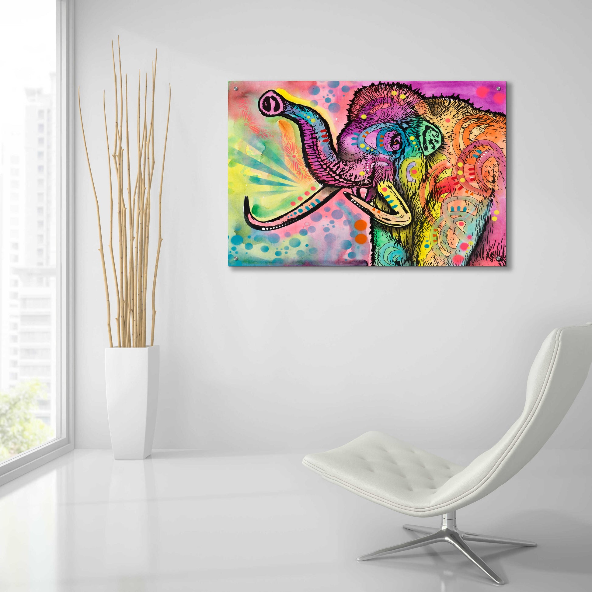 Epic Art 'Woolly Mammoth' by Dean Russo, Acrylic Glass Wall Art,36x24