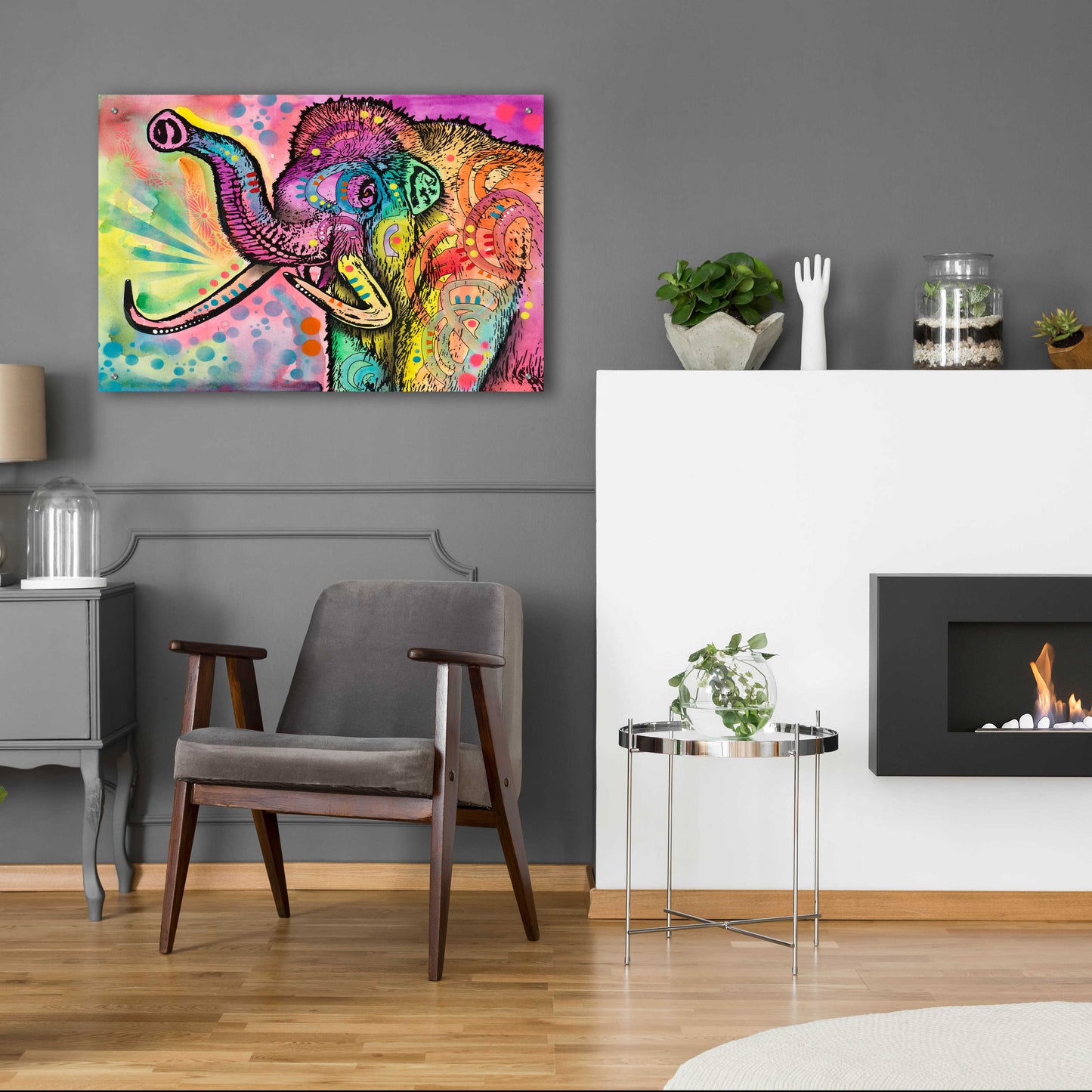 Epic Art 'Woolly Mammoth' by Dean Russo, Acrylic Glass Wall Art,36x24