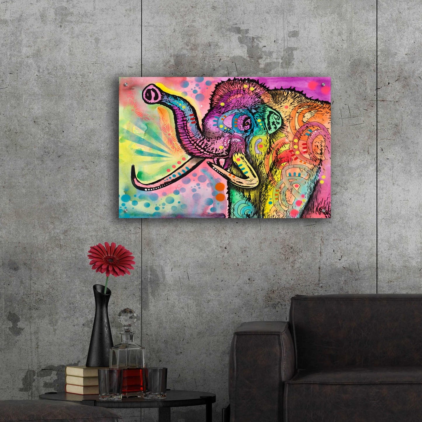 Epic Art 'Woolly Mammoth' by Dean Russo, Acrylic Glass Wall Art,36x24