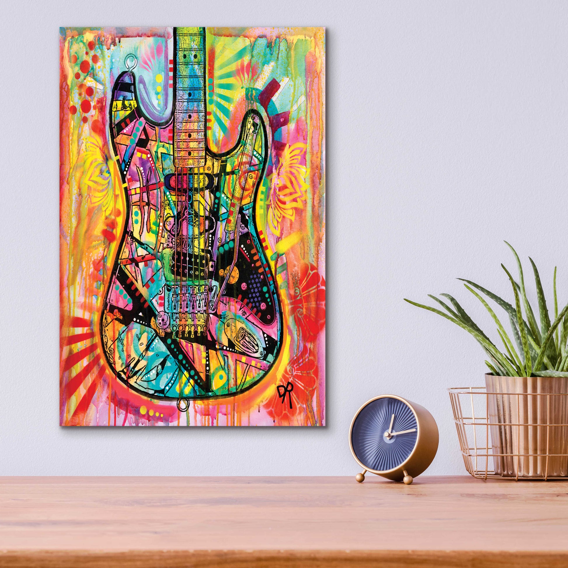 Epic Art 'Guitar' by Dean Russo, Acrylic Glass Wall Art,12x16