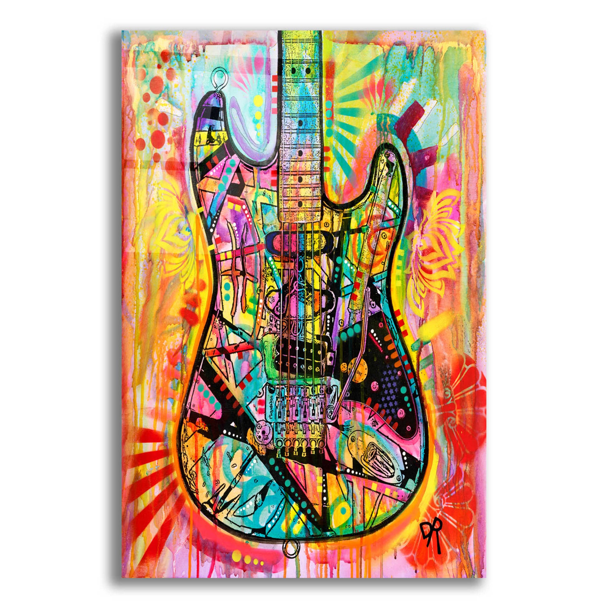 Epic Art 'Guitar' by Dean Russo, Acrylic Glass Wall Art,12x16