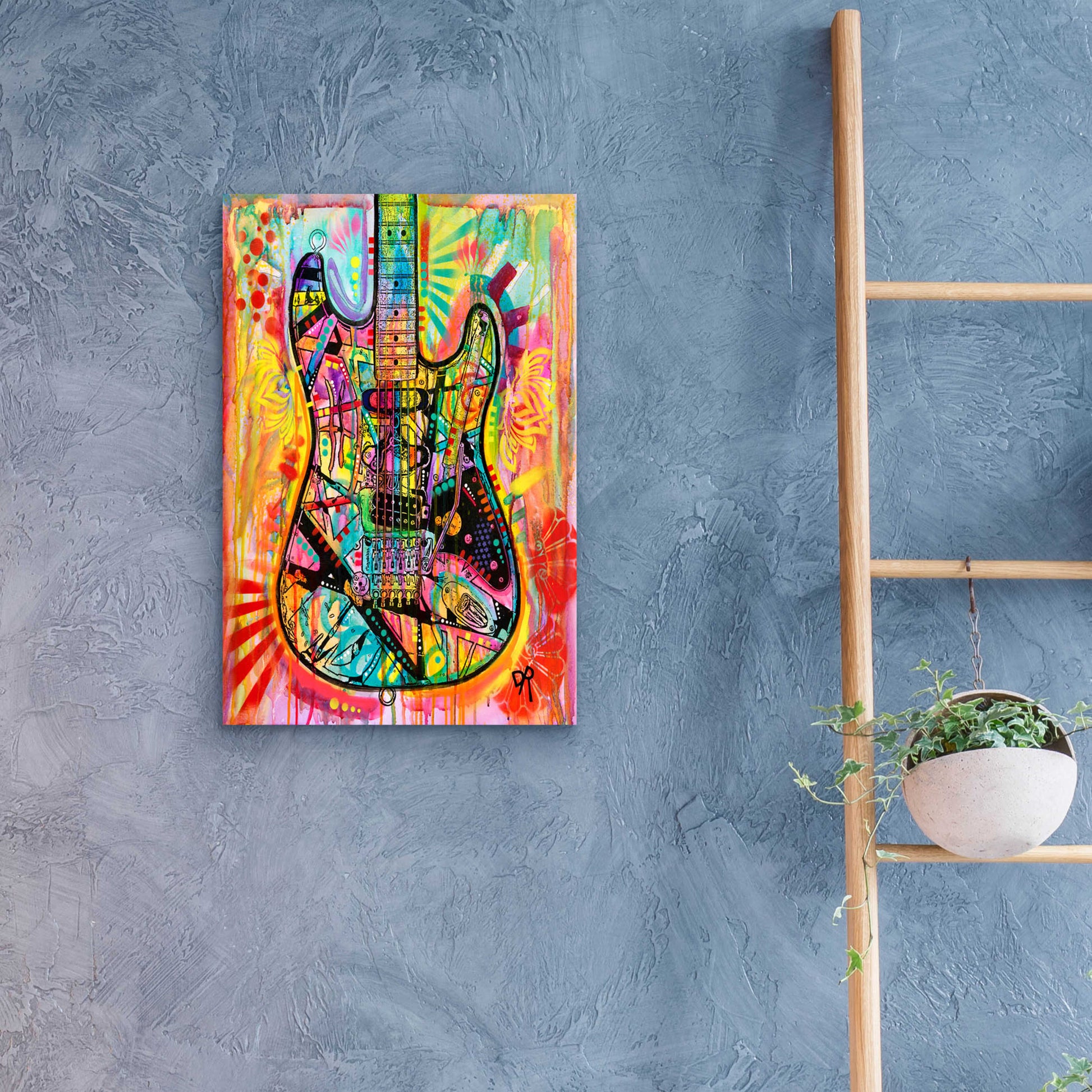 Epic Art 'Guitar' by Dean Russo, Acrylic Glass Wall Art,16x24