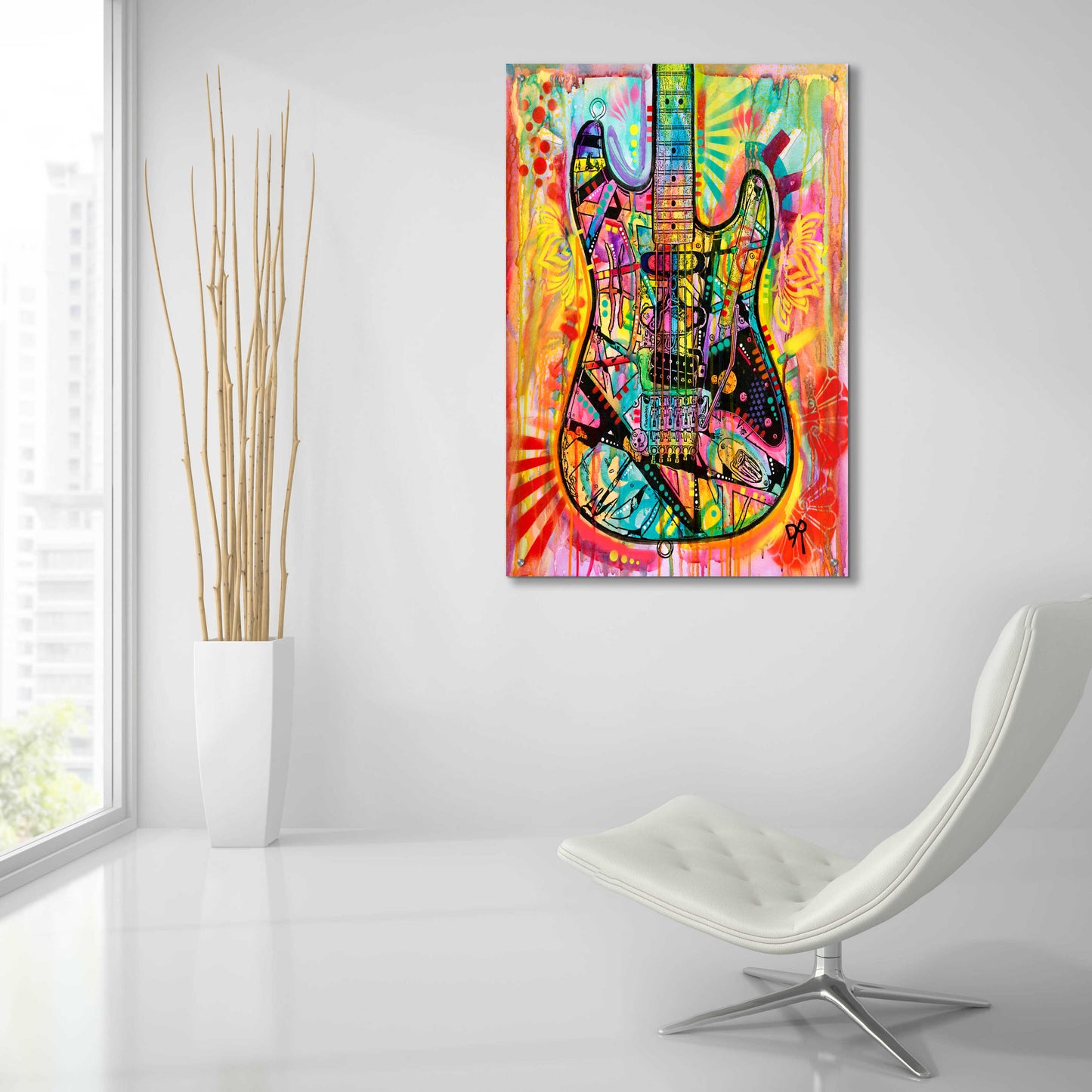 Epic Art 'Guitar' by Dean Russo, Acrylic Glass Wall Art,24x36