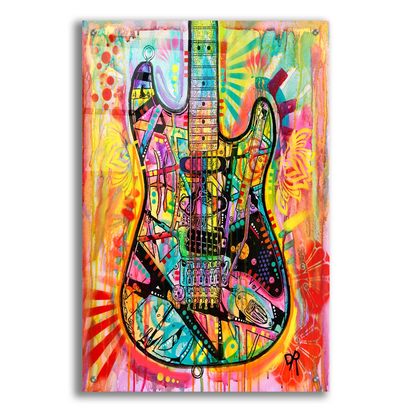 Epic Art 'Guitar' by Dean Russo, Acrylic Glass Wall Art,24x36