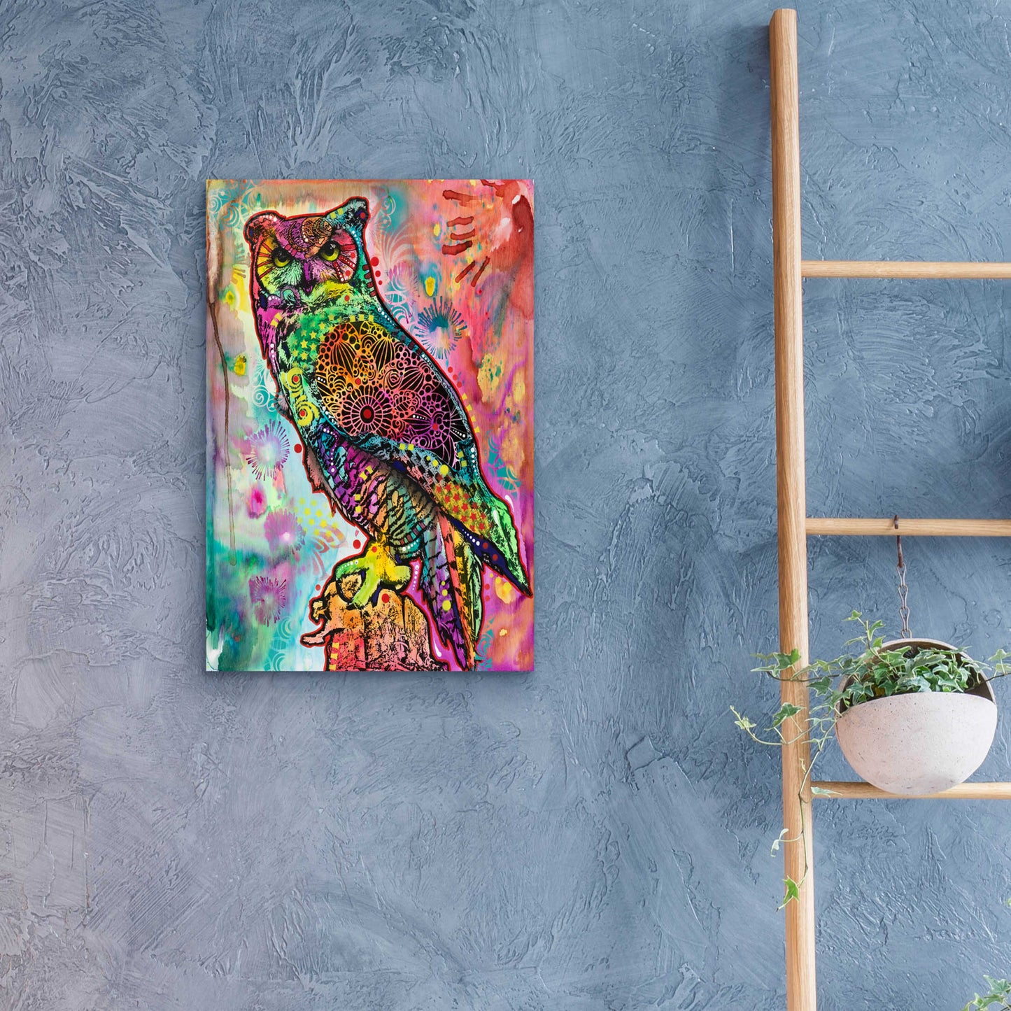 Epic Art 'Wise Owl' by Dean Russo, Acrylic Glass Wall Art,16x24