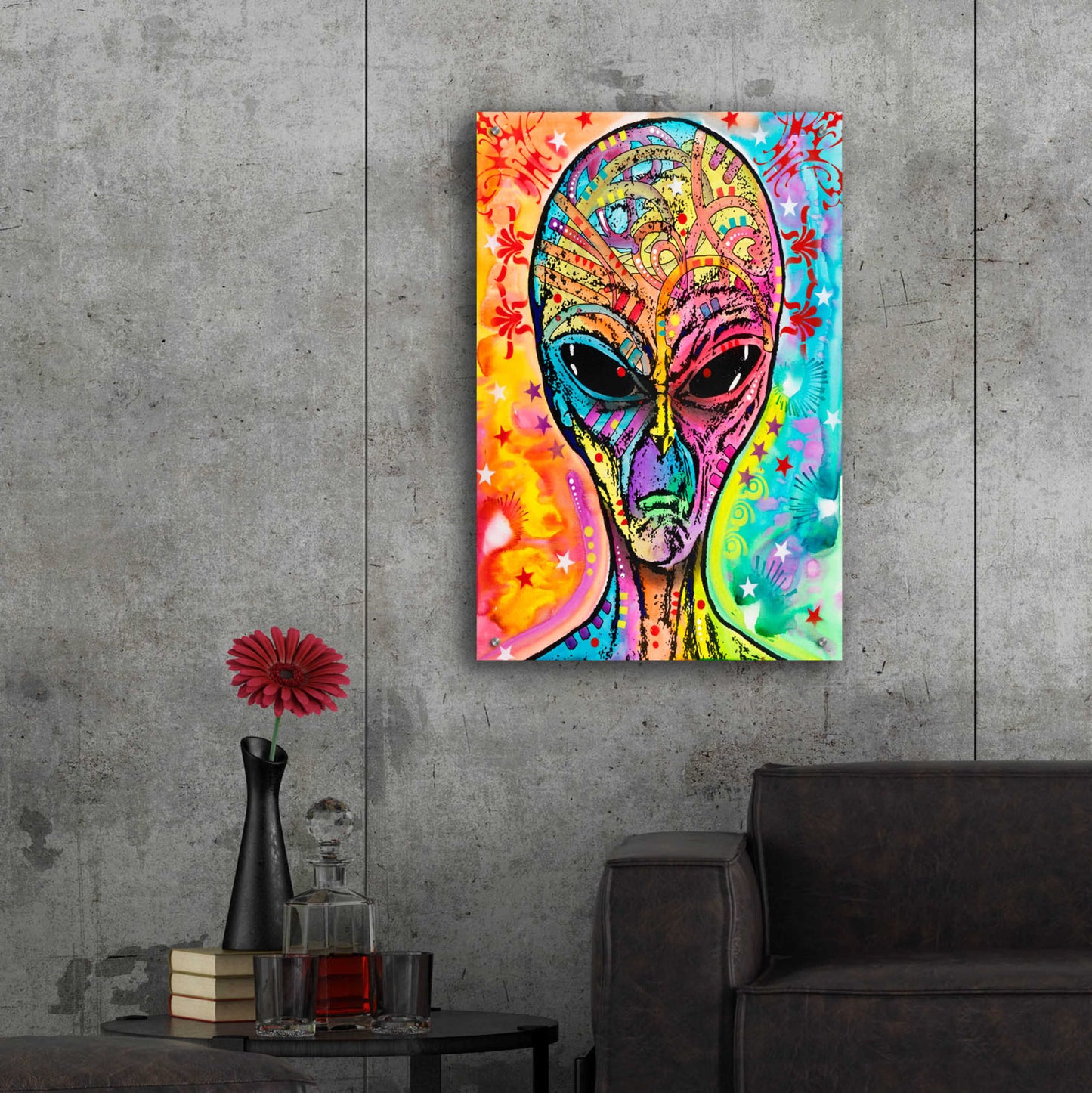 Epic Art 'Alien - Far Out' by Dean Russo, Acrylic Glass Wall Art,24x36