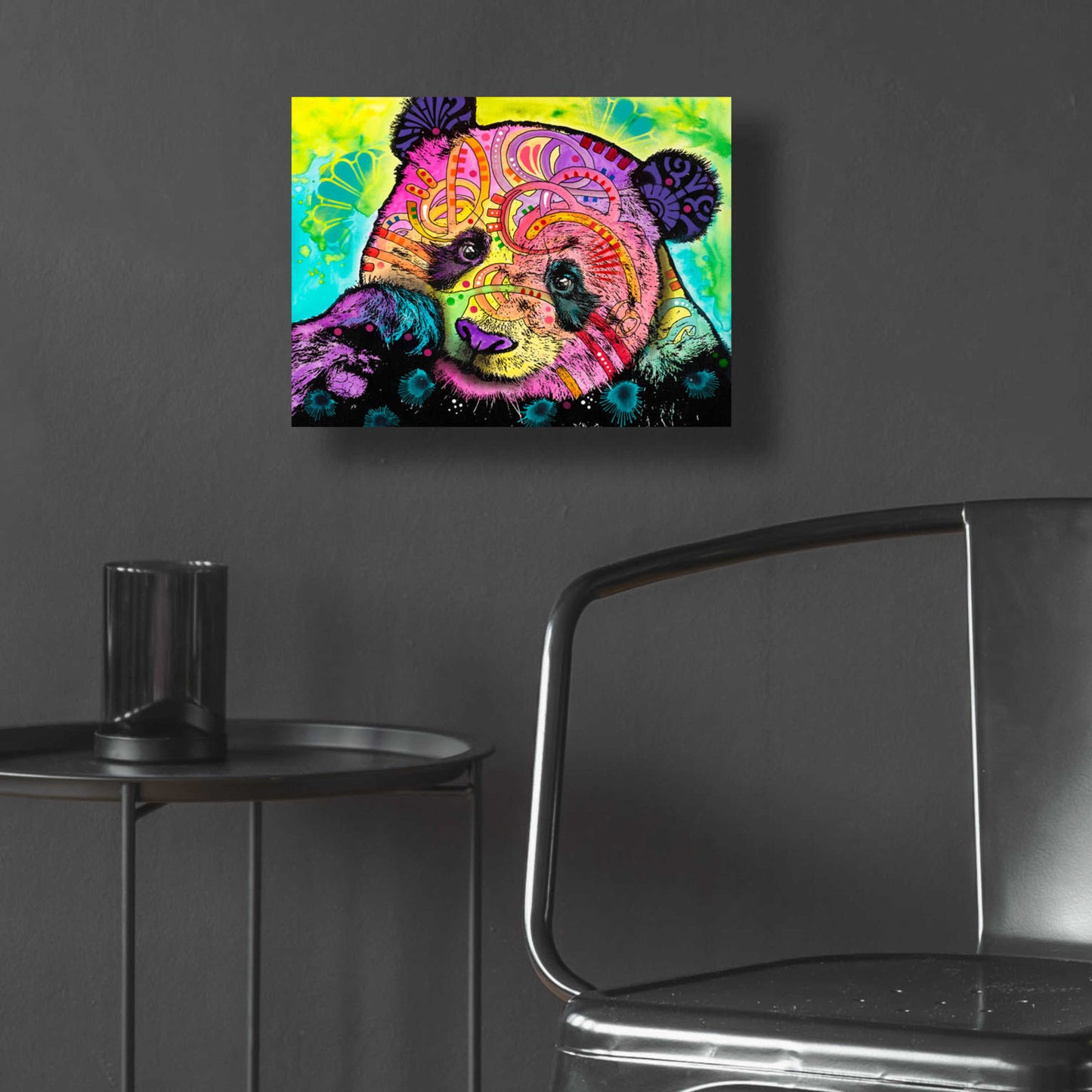 Epic Art 'Psychedelic Panda' by Dean Russo, Acrylic Glass Wall Art,16x12