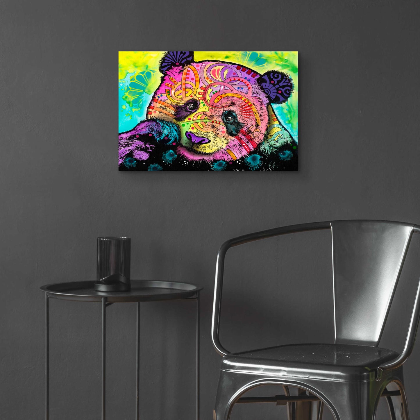 Epic Art 'Psychedelic Panda' by Dean Russo, Acrylic Glass Wall Art,24x16