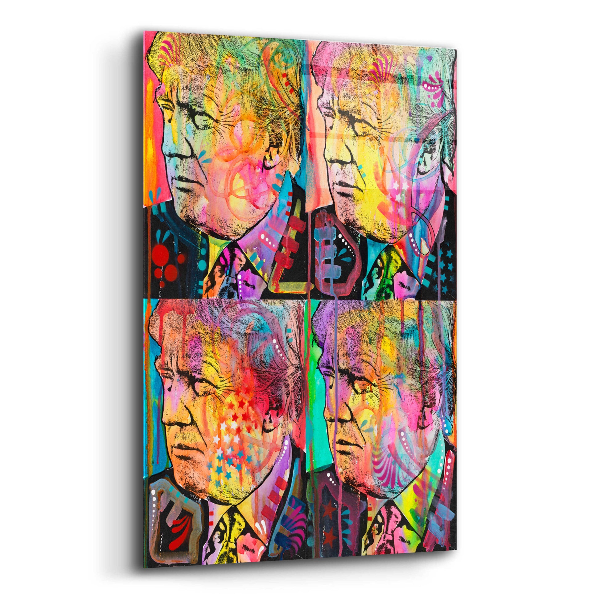 Epic Art 'Trump 4 Up' by Dean Russo, Acrylic Glass Wall Art,12x16