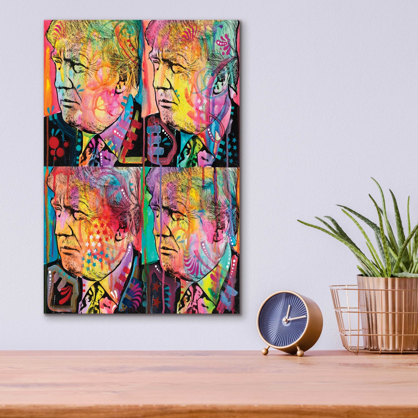 Epic Art 'Trump 4 Up' by Dean Russo, Acrylic Glass Wall Art,12x16