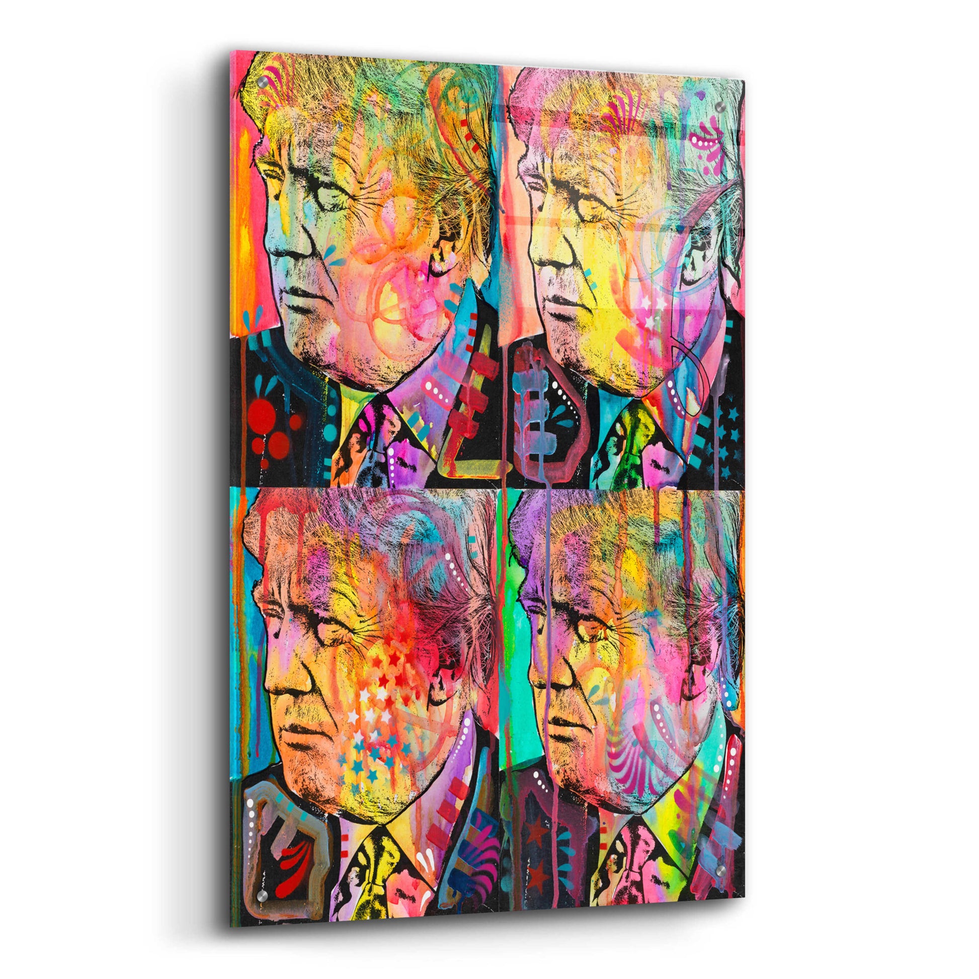 Epic Art 'Trump 4 Up' by Dean Russo, Acrylic Glass Wall Art,24x36