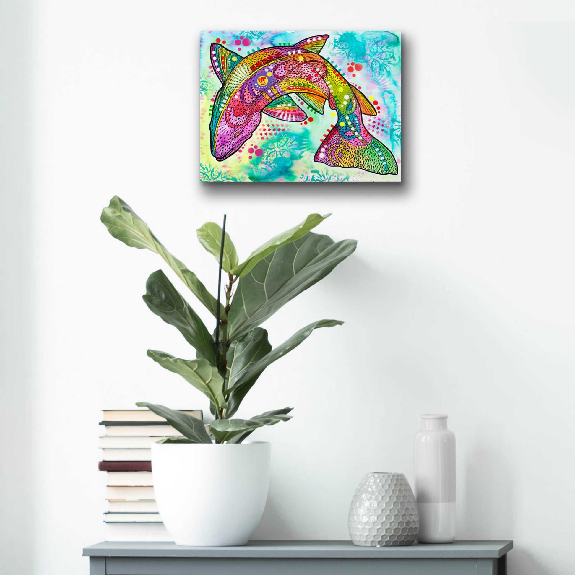 Epic Art 'Rainbow trout' by Dean Russo, Acrylic Glass Wall Art,16x12