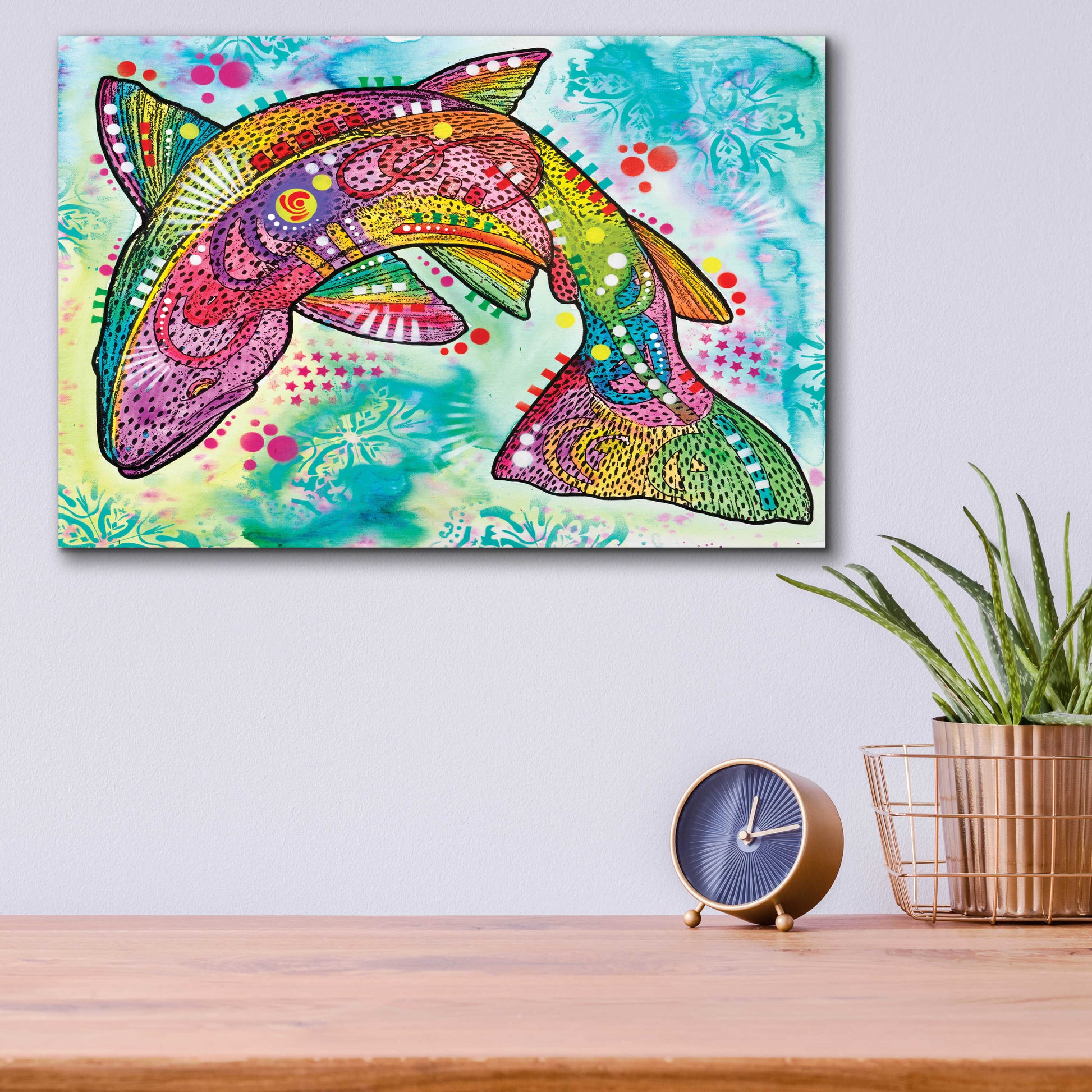 Epic Art 'Rainbow trout' by Dean Russo, Acrylic Glass Wall Art,16x12