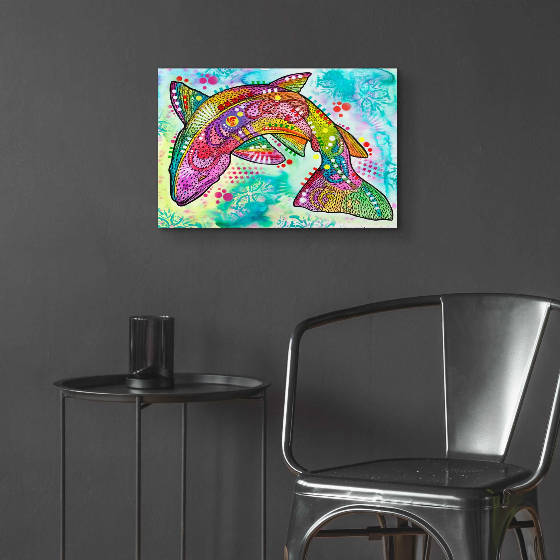 Epic Art 'Rainbow trout' by Dean Russo, Acrylic Glass Wall Art,24x16