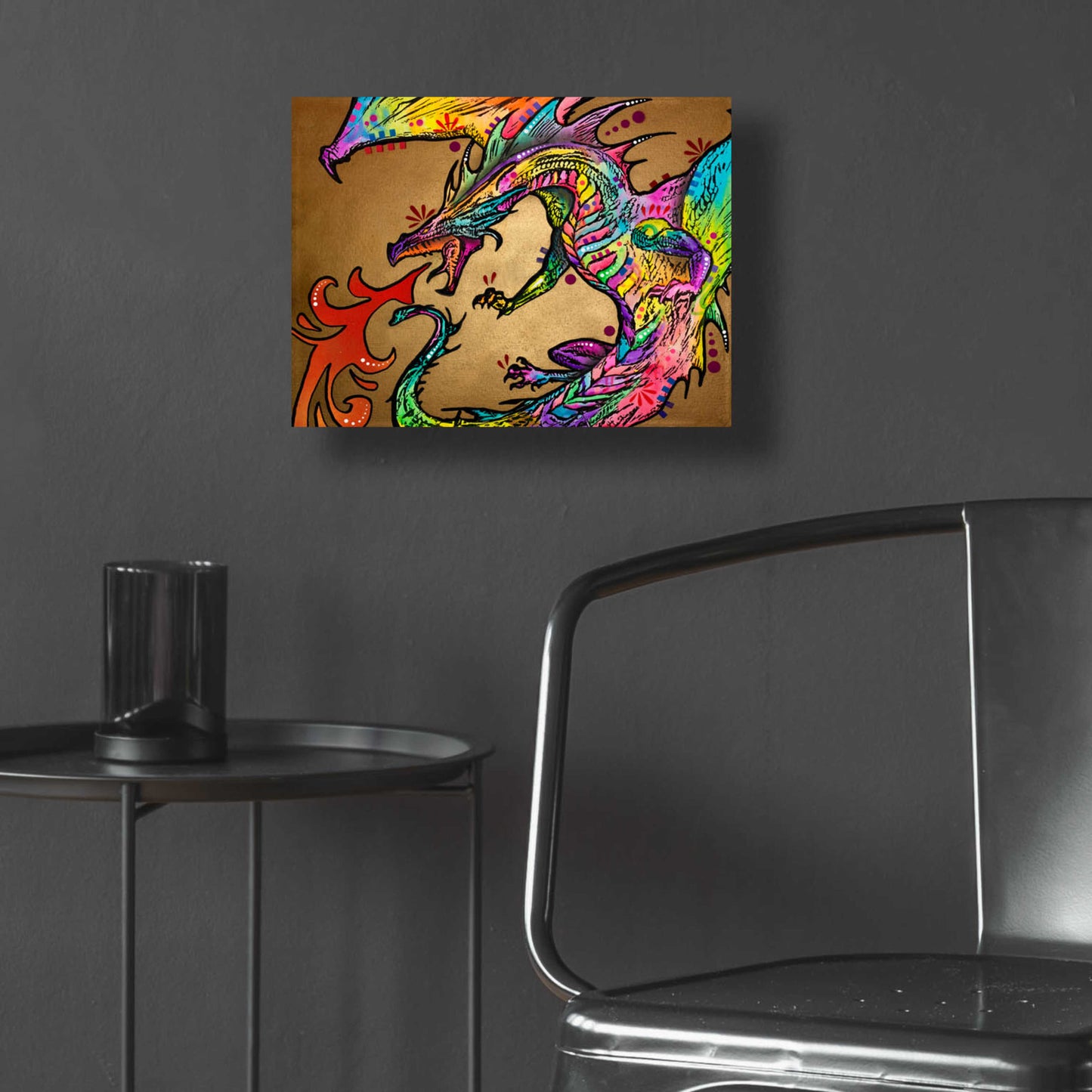 Epic Art 'Golden Dragon' by Dean Russo, Acrylic Glass Wall Art,16x12