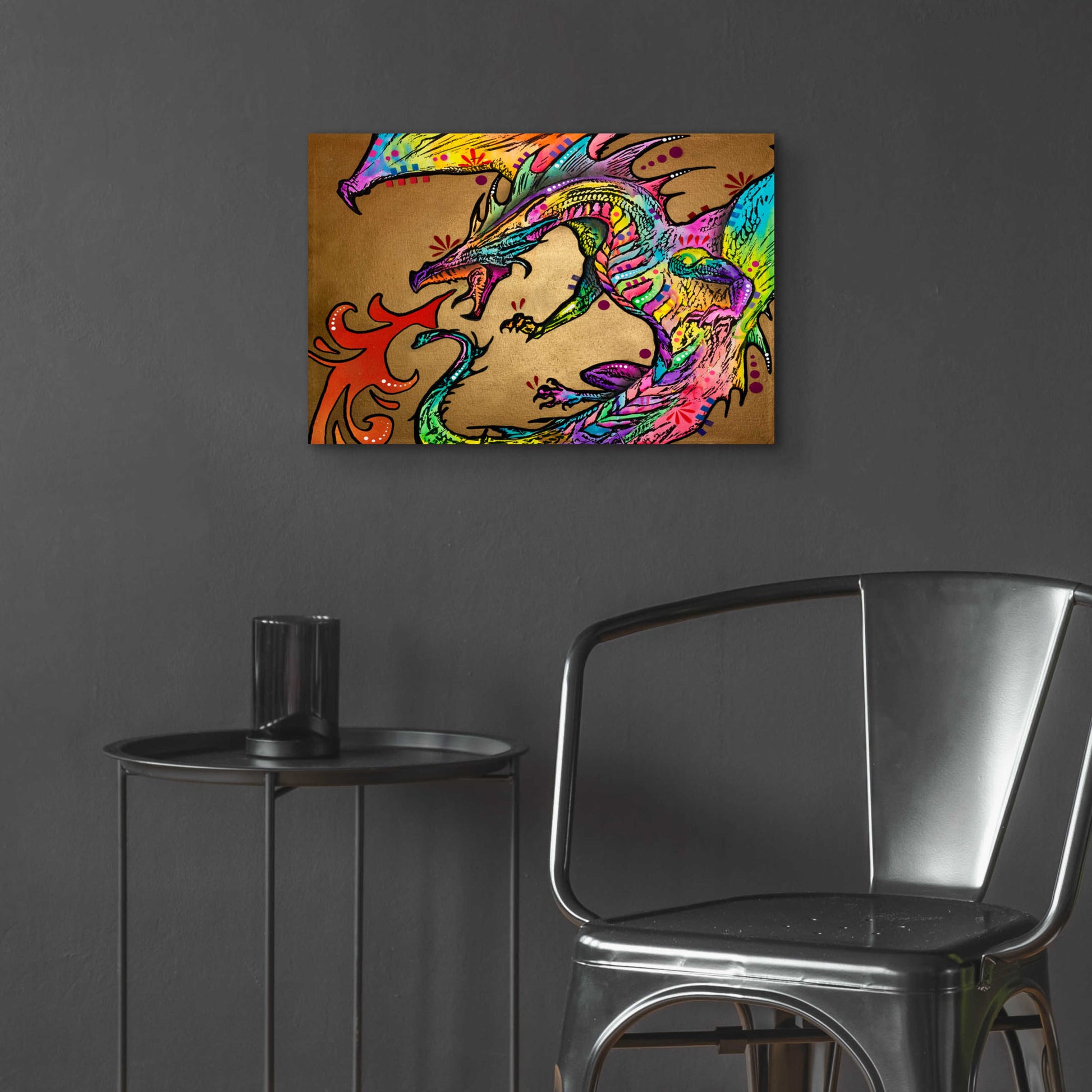 Epic Art 'Golden Dragon' by Dean Russo, Acrylic Glass Wall Art,24x16