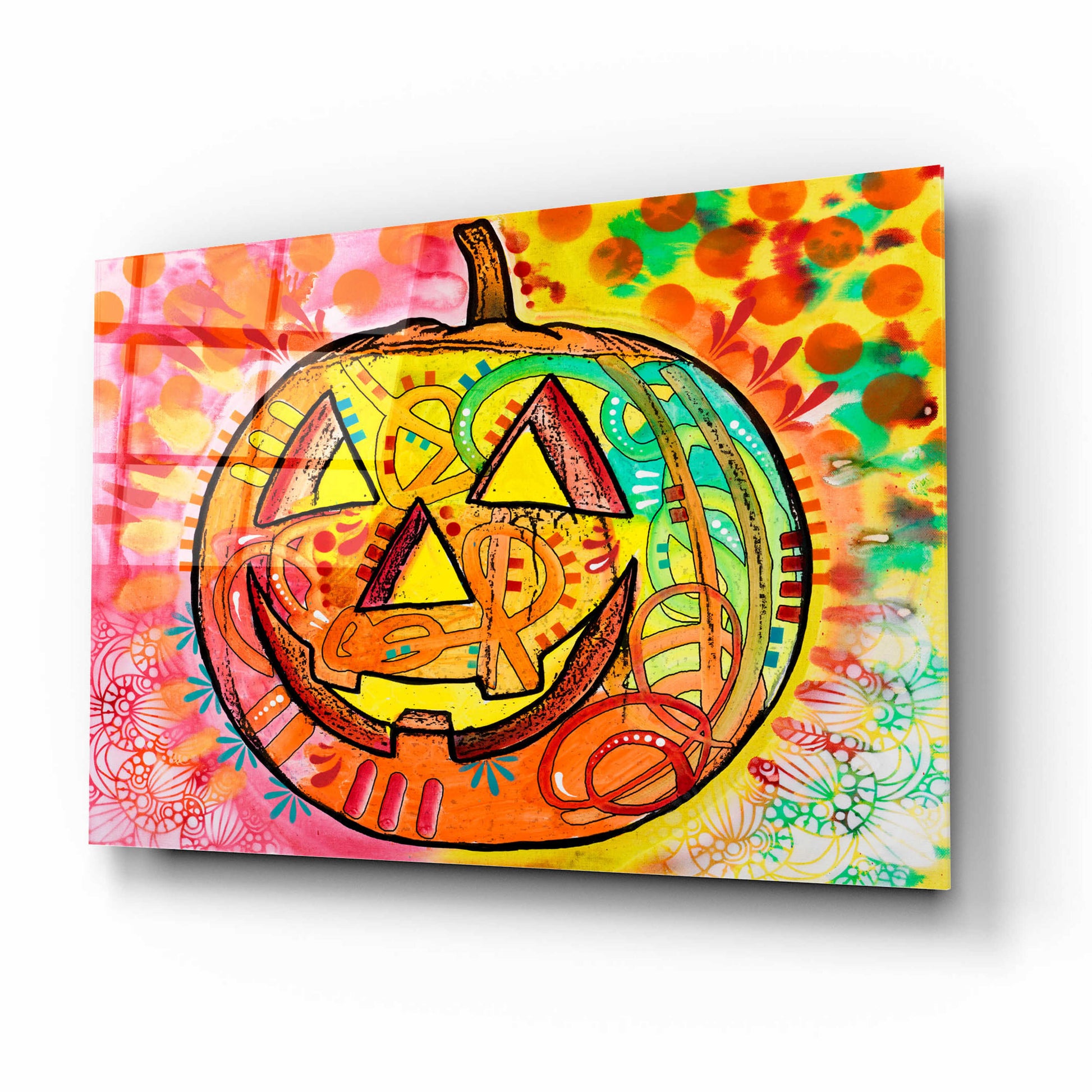 Epic Art 'Jack O Lantern' by Dean Russo, Acrylic Glass Wall Art,16x12