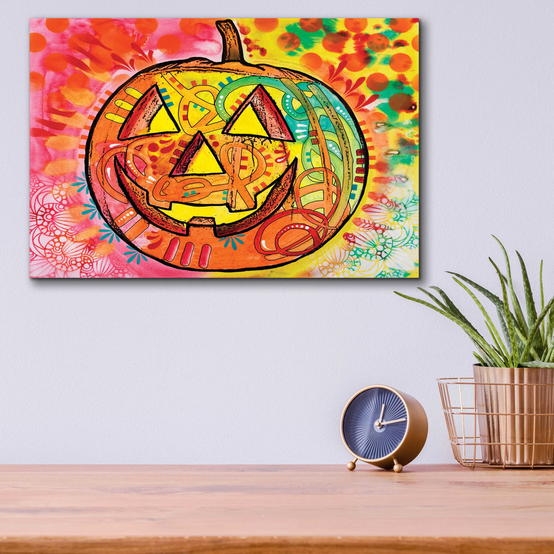 Epic Art 'Jack O Lantern' by Dean Russo, Acrylic Glass Wall Art,16x12